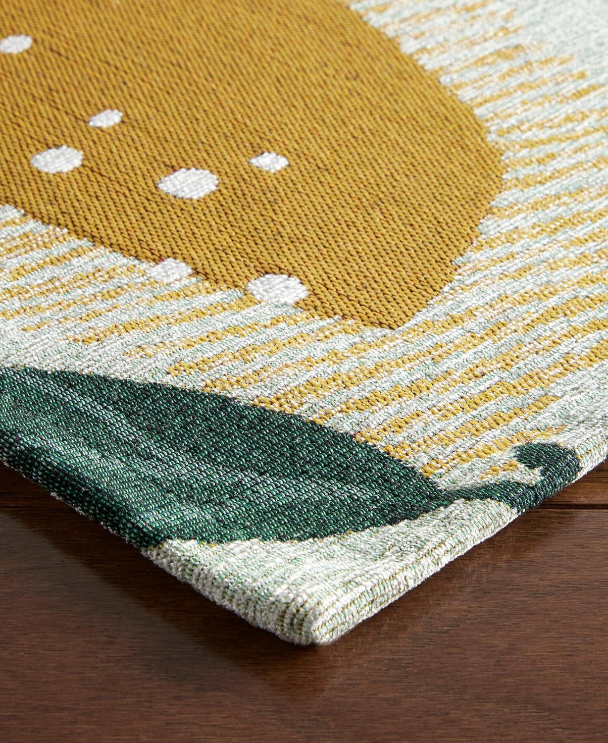 TOWN & COUNTRY Living Livie Fresh Lemon Everwash Washable Non-Slip Backing Kitchen Runner Rug