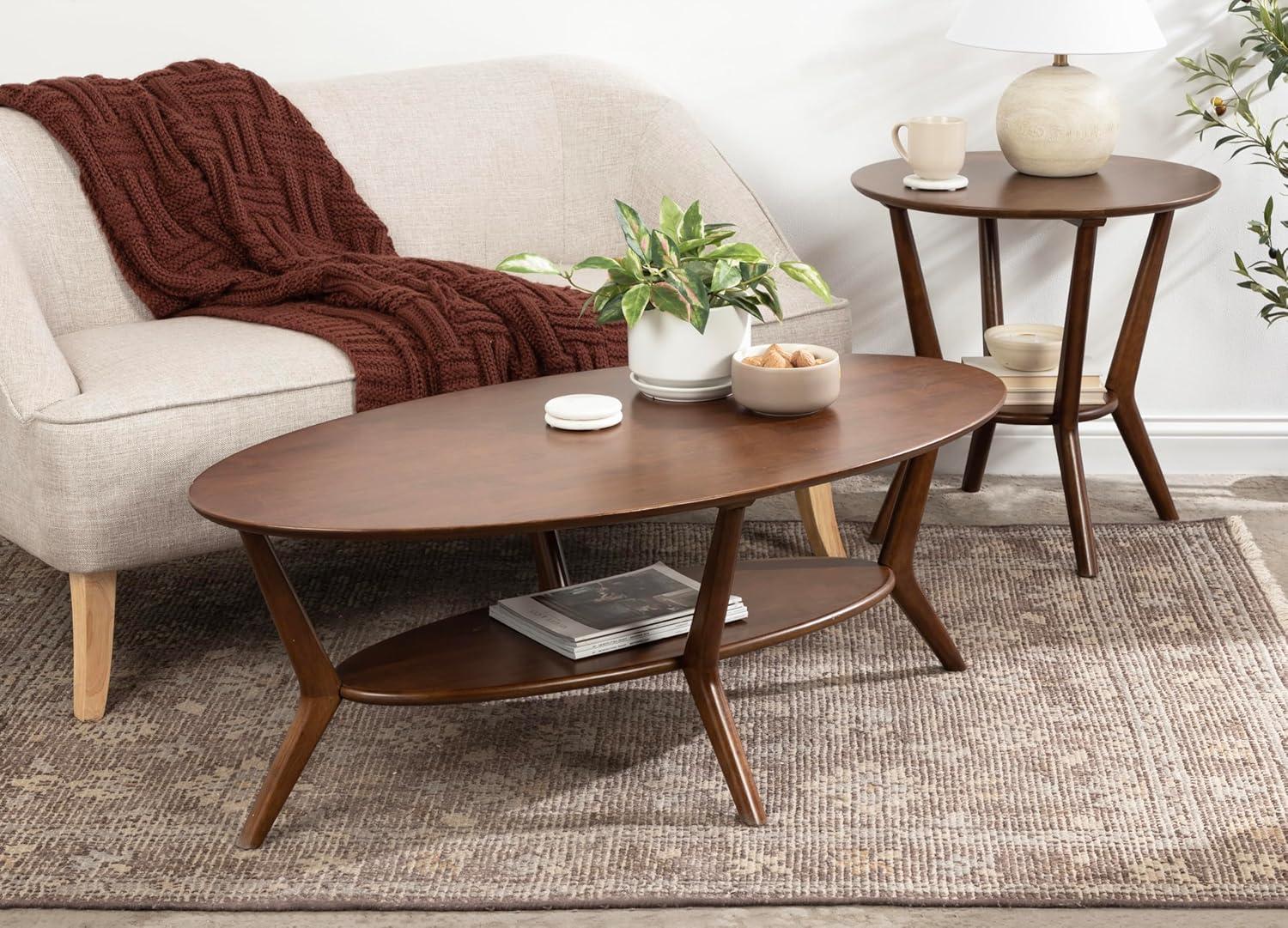 Kate and Laurel Nylah Oval Coffee Table