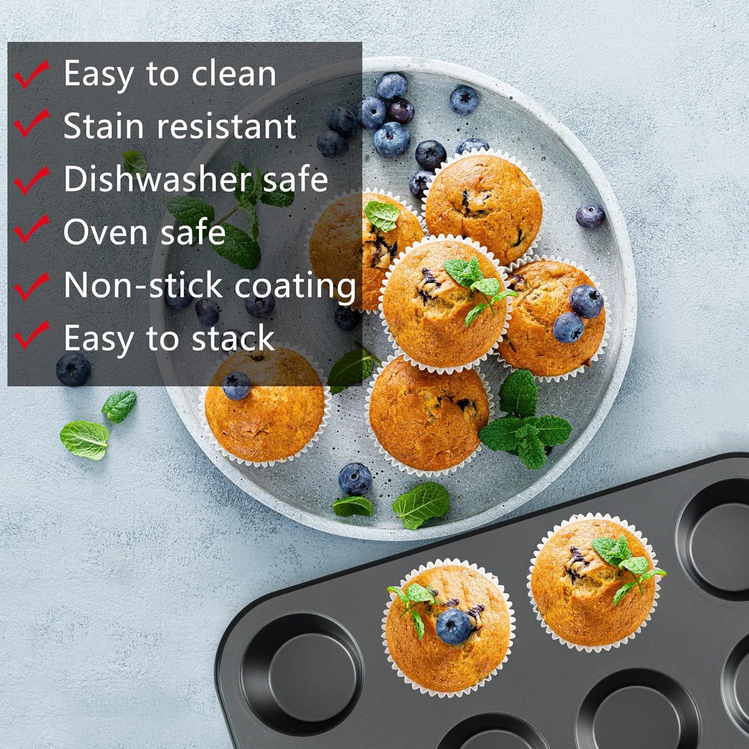 5-Piece Nonstick Carbon Steel Bakeware Set in Black