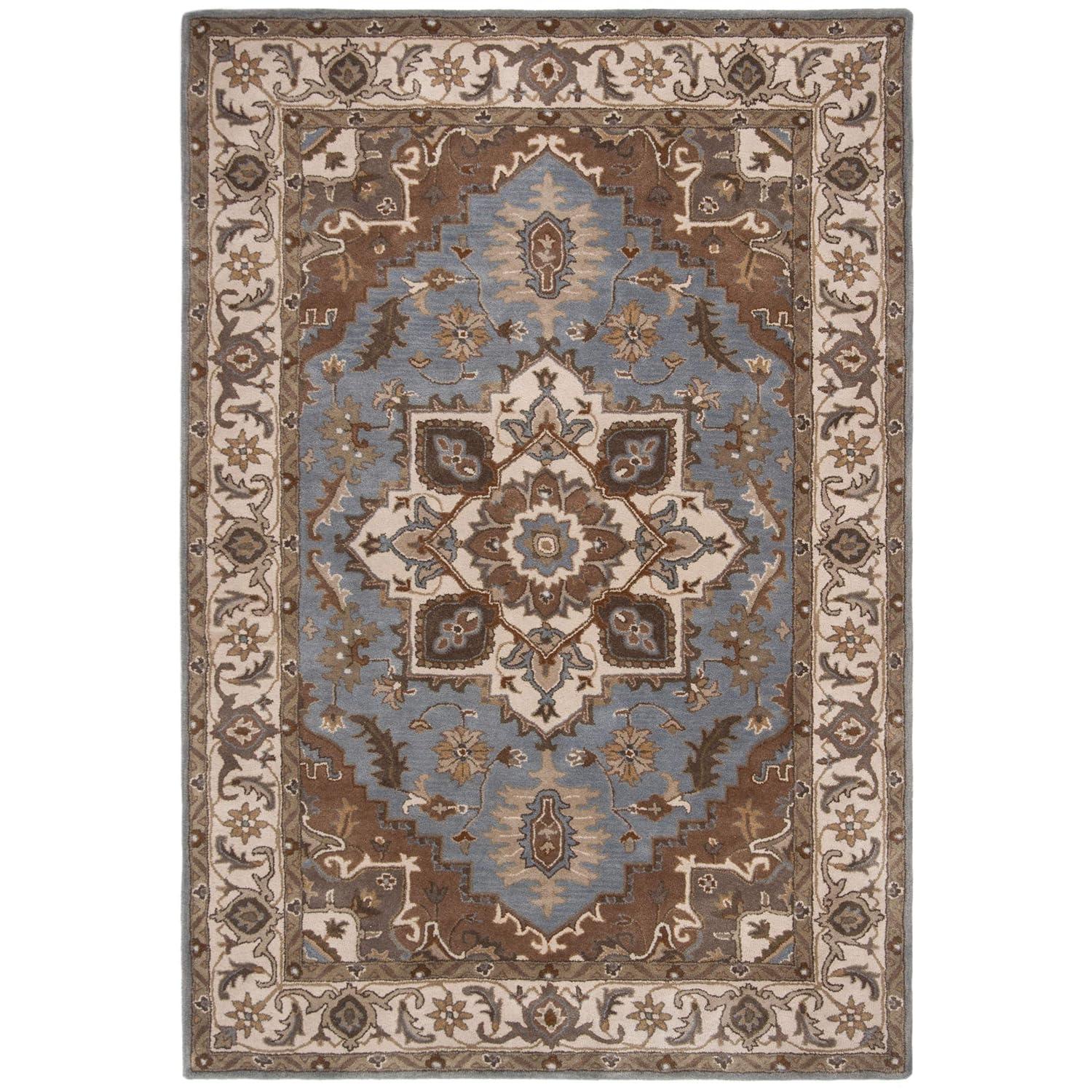 Royalty ROY700 Hand Tufted Indoor Area Rug - 8'x10' - Light Blue/Beige - Safavieh