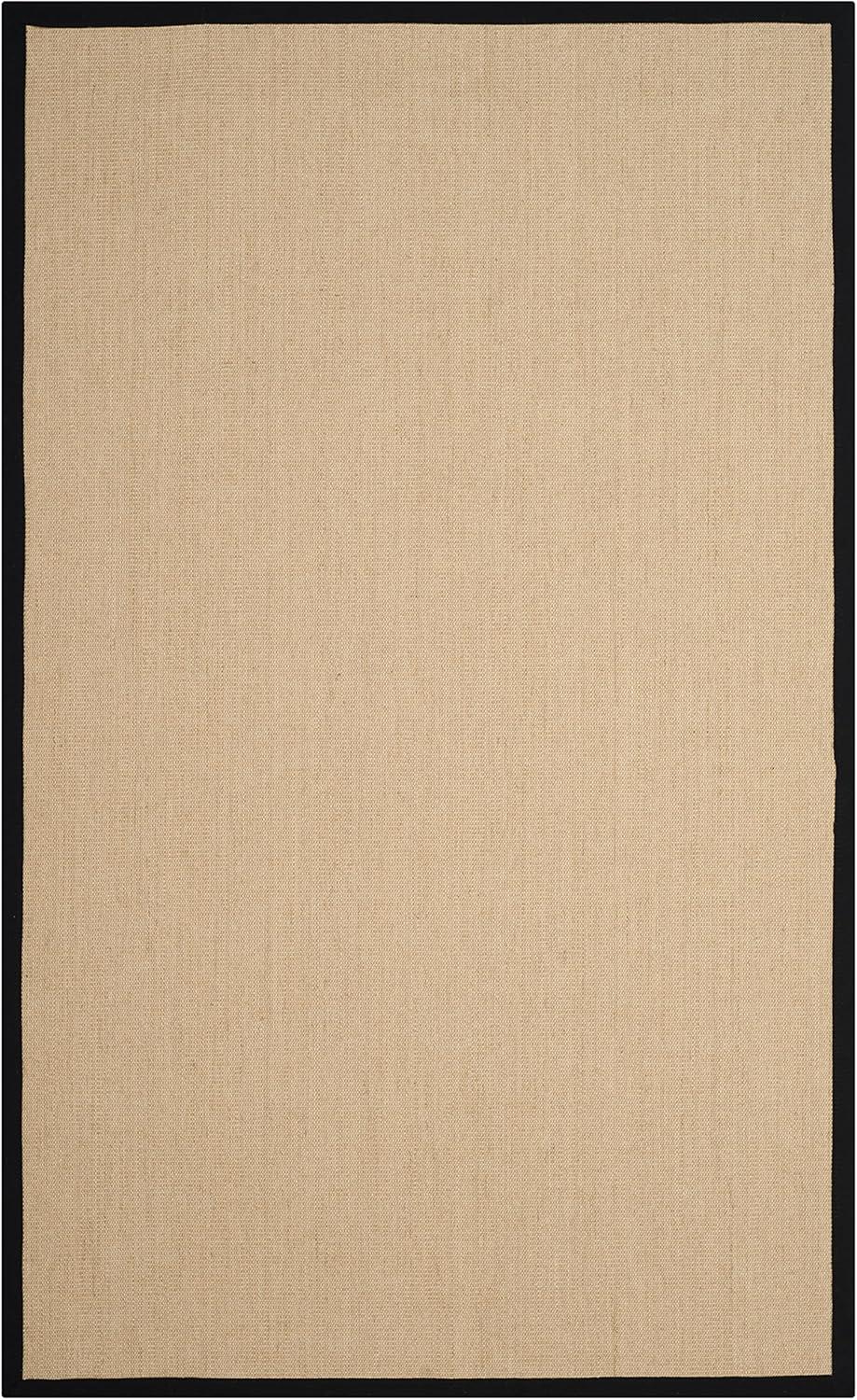 Natural Fiber NF131 Power Loomed Indoor Area Rug - Beige/Black - 5'x8' - Safavieh.