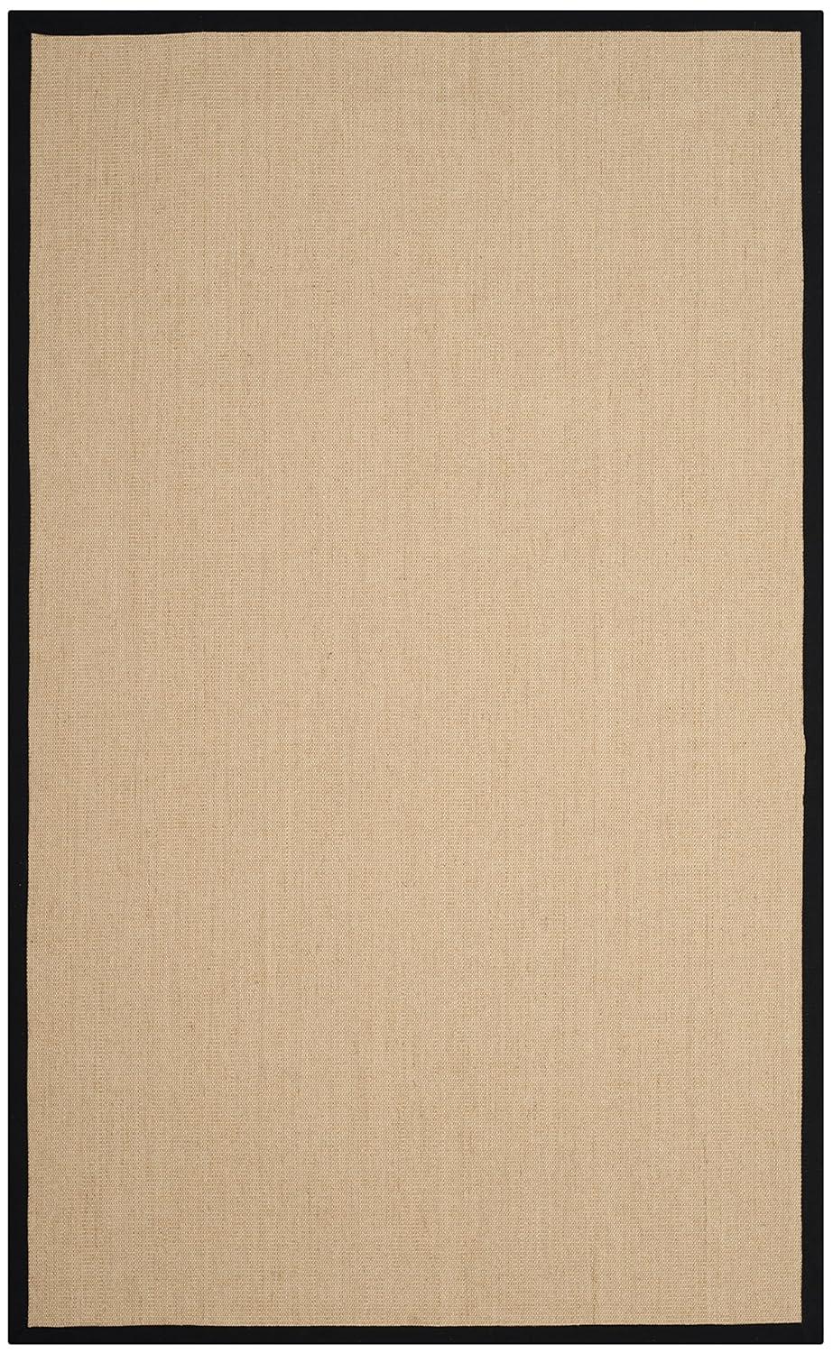 Natural Fiber NF131 Power Loomed Indoor Area Rug - Beige/Black - 5'x8' - Safavieh.