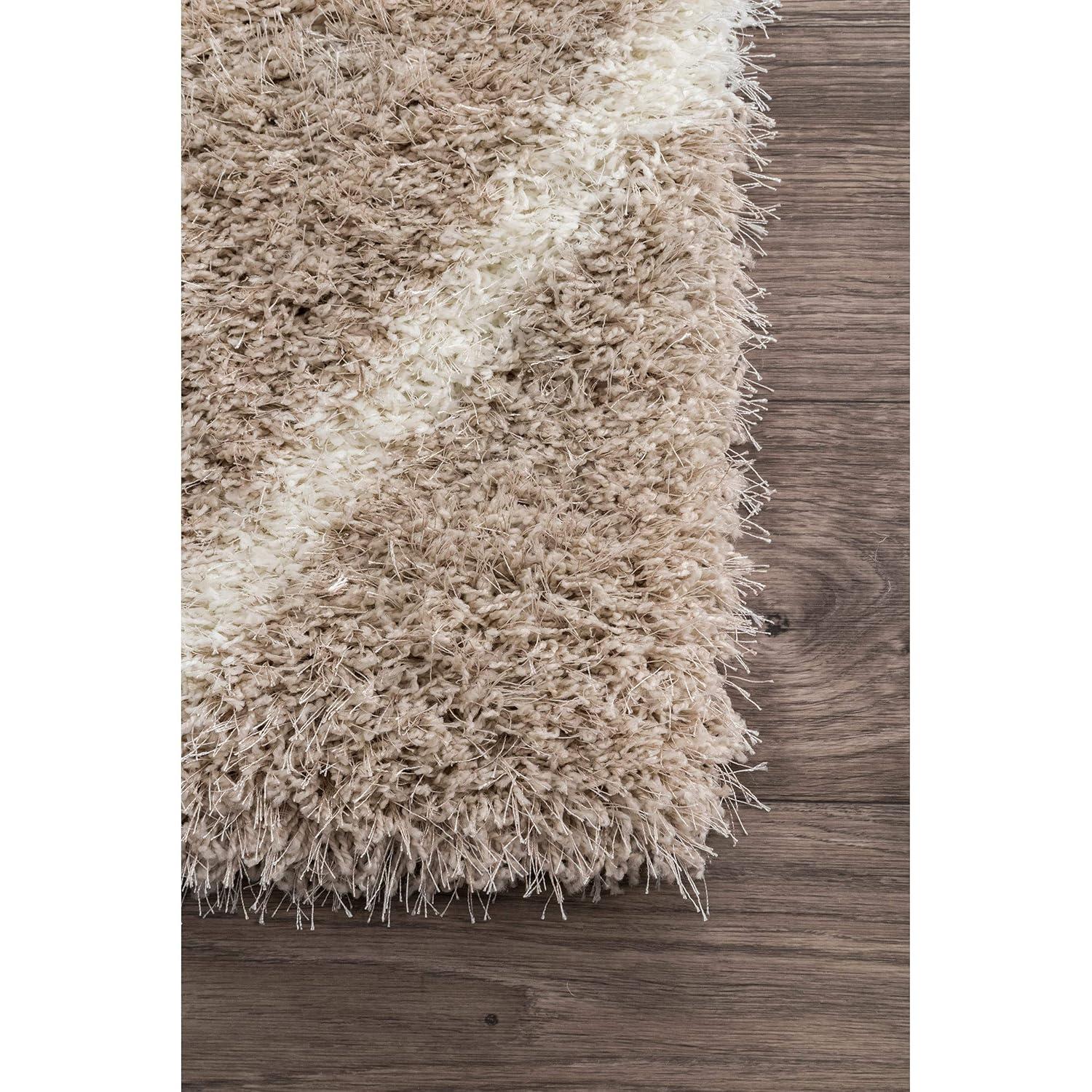 4'x6' Machine Made Diamond Shag Area Rug Ash- nuLOOM: Modern Trellis Design, High Pile, Stain-Resistant, Indoor Use