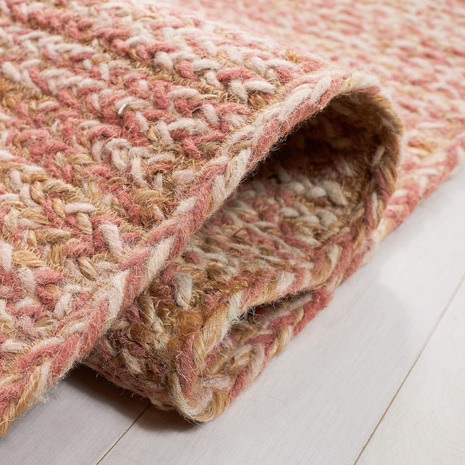 Natural Fiber NFB950 Hand Loomed Area Rug - Pink/Natural - 3'x5' - Safavieh.