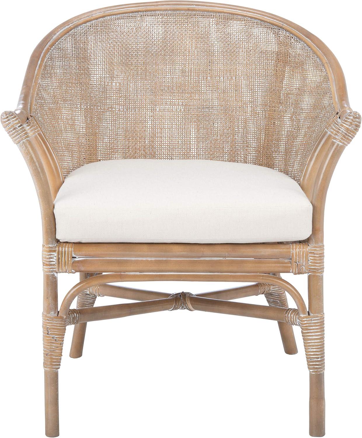 Dustin Rattan Accent Chair W/ Cushion  - Safavieh