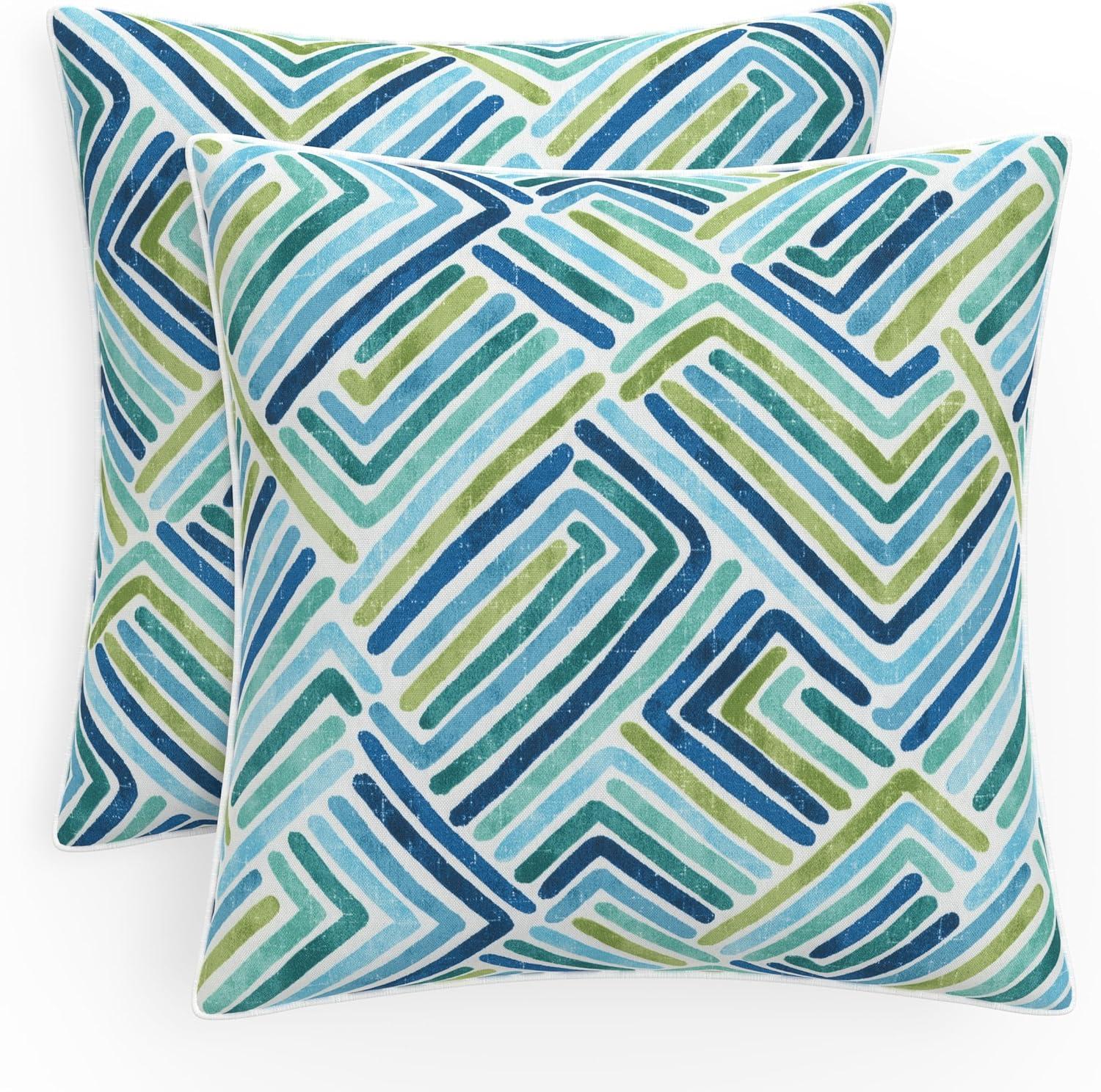 Pillow Perfect Geometric Indoor/Outdoor Accent Throw Pillow