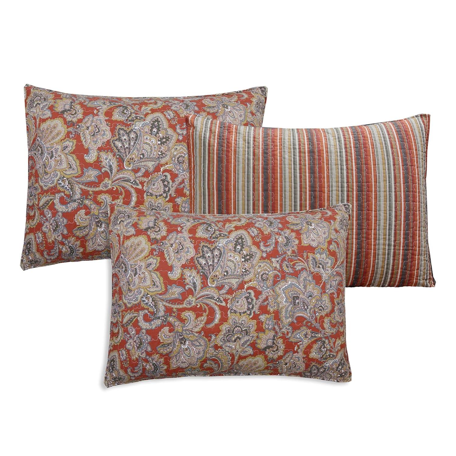 Cozy Line Home Fashion Cotton Paisley Quilt Set