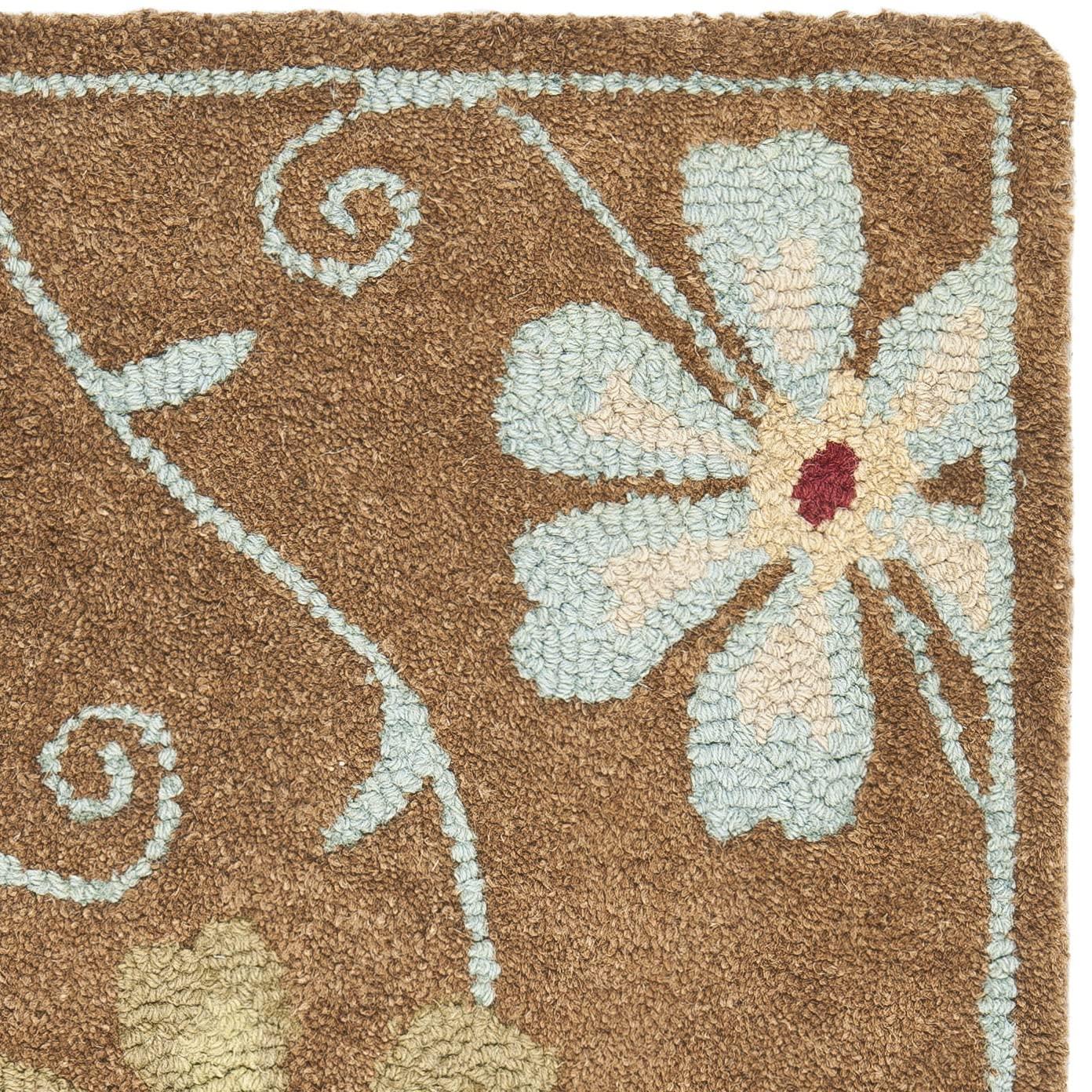 Blossom BLM784 Hand Hooked Accent Rug - Camel/Multi - 2'x3' - Safavieh.