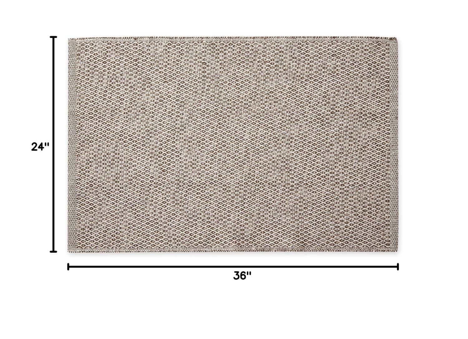 Design Imports Miniature Diamonds - Leather Brown - 2 X 3 Ft