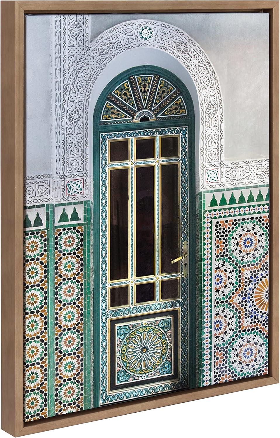 18" x 24" Sylvie Morocco Essaouira Door Framed Wall Canvas by Golie Gold - Kate & Laurel All Things Decor