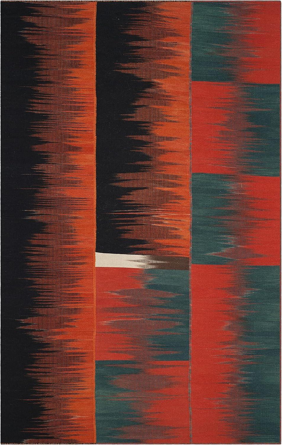 Athanasius Hand Woven Wool Abstract Rug