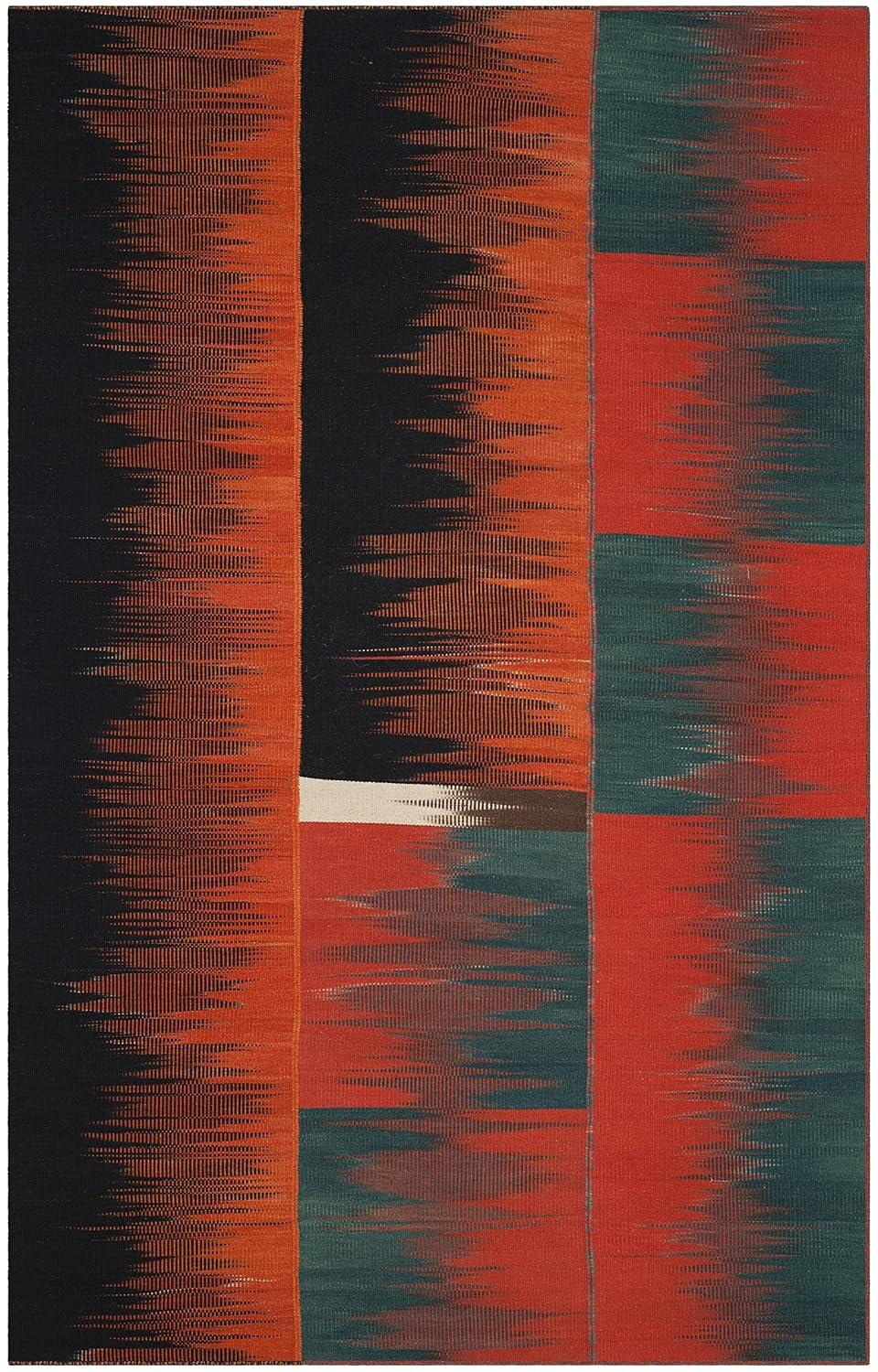 Athanasius Hand Woven Wool Abstract Rug
