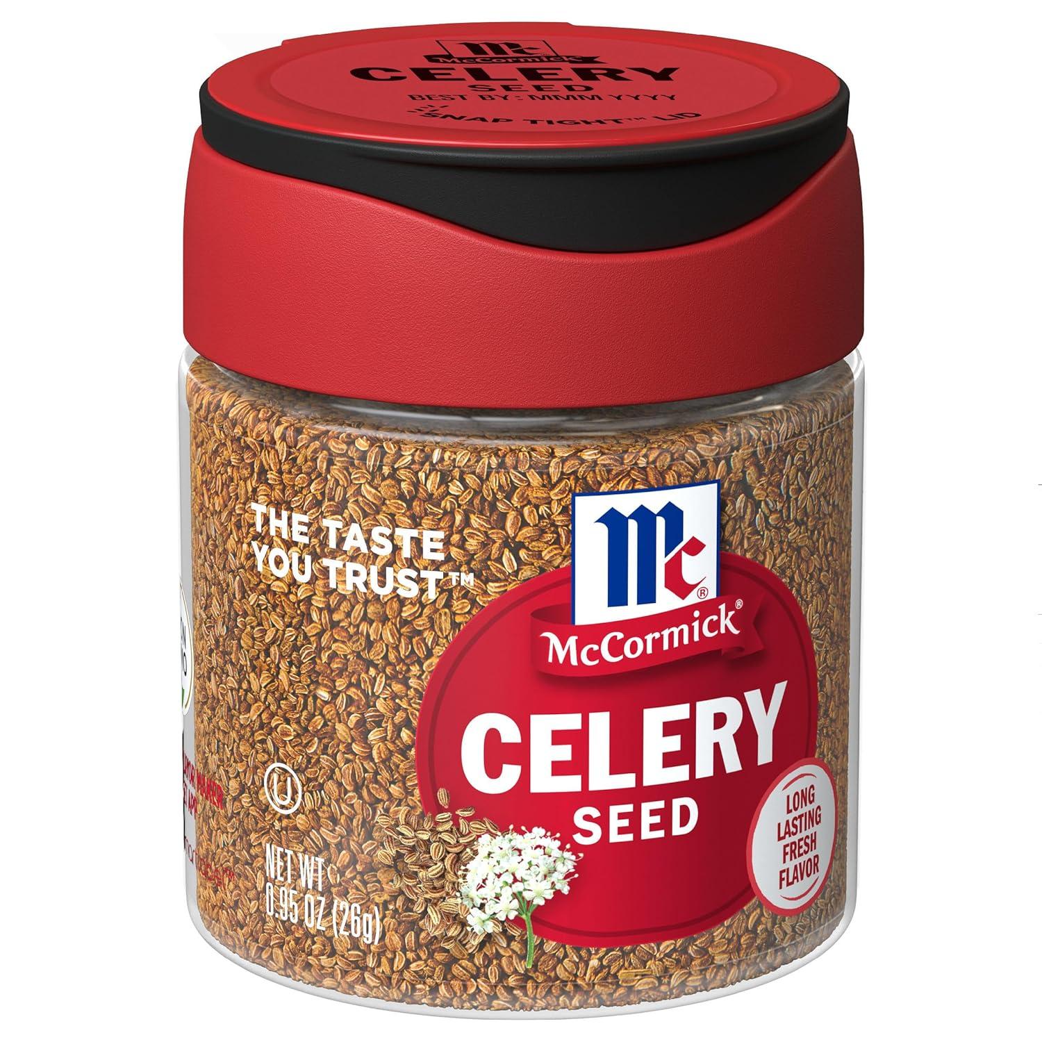 McCormick Non-GMO Kosher Whole Celery Seed, 0.95 oz Bottle
