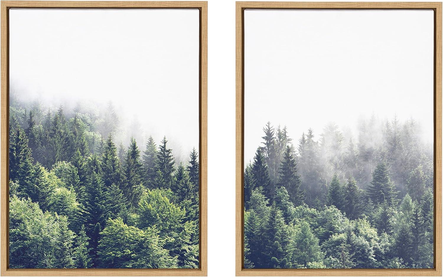 (Set of 2) 18" x 24" Sylvie Foggy Day Framed Canvas Set by Creative Bunch Natural - Kate & Laurel All Things Decor