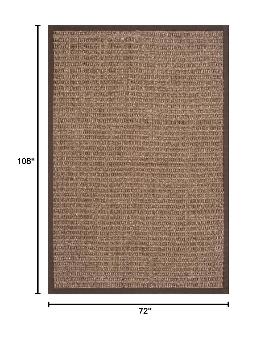 Natural Fiber NF441 Power Loomed Indoor Area Rug - Brown/Brown - 6'x9' - Safavieh