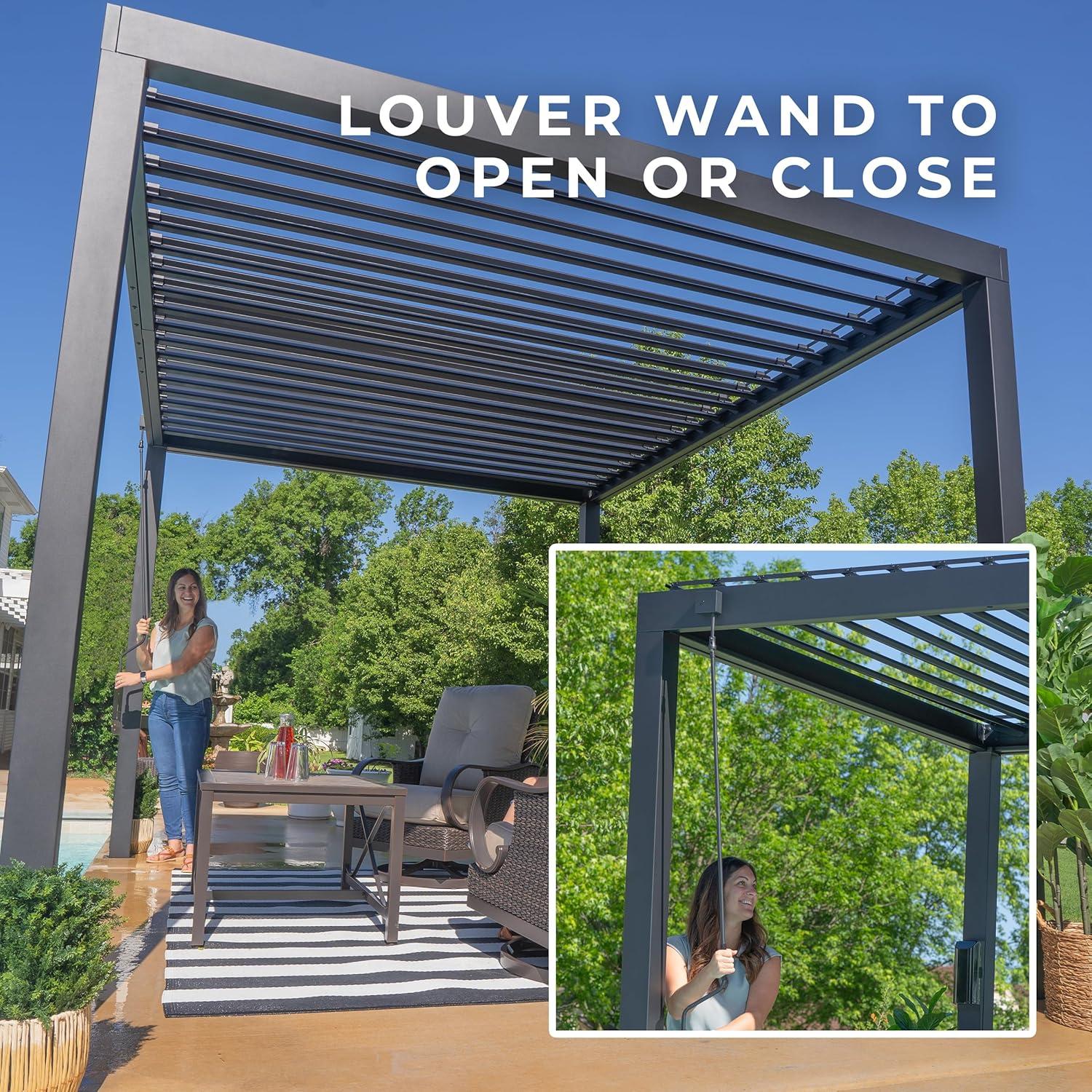 Sarasota Steel Louvered Pergola