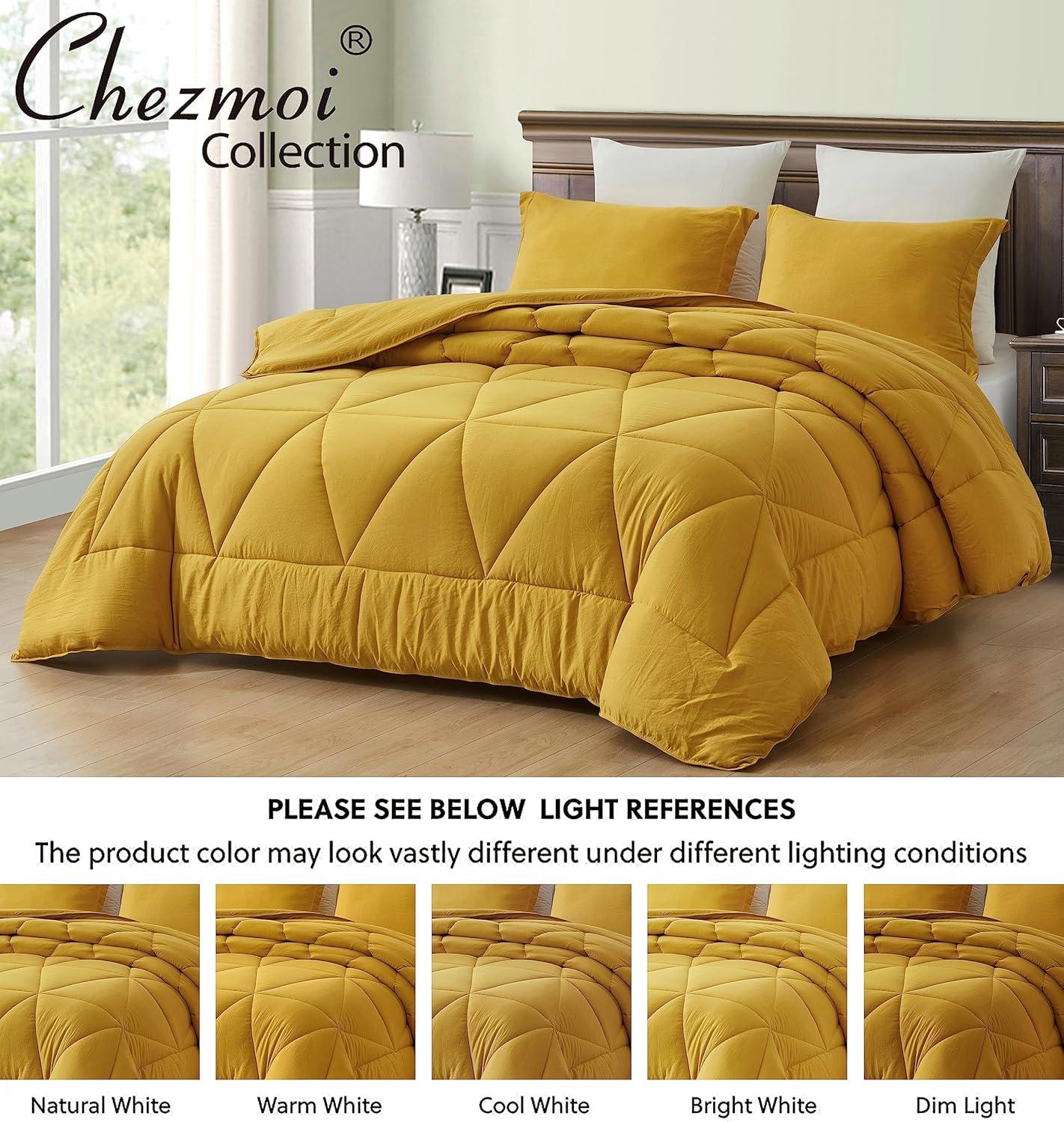 Washed Microfiber Bedding Comforter Set