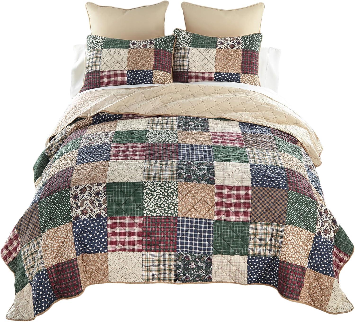 Donna Sharp Rustic Paisley 3pc Cotton Quilt Set