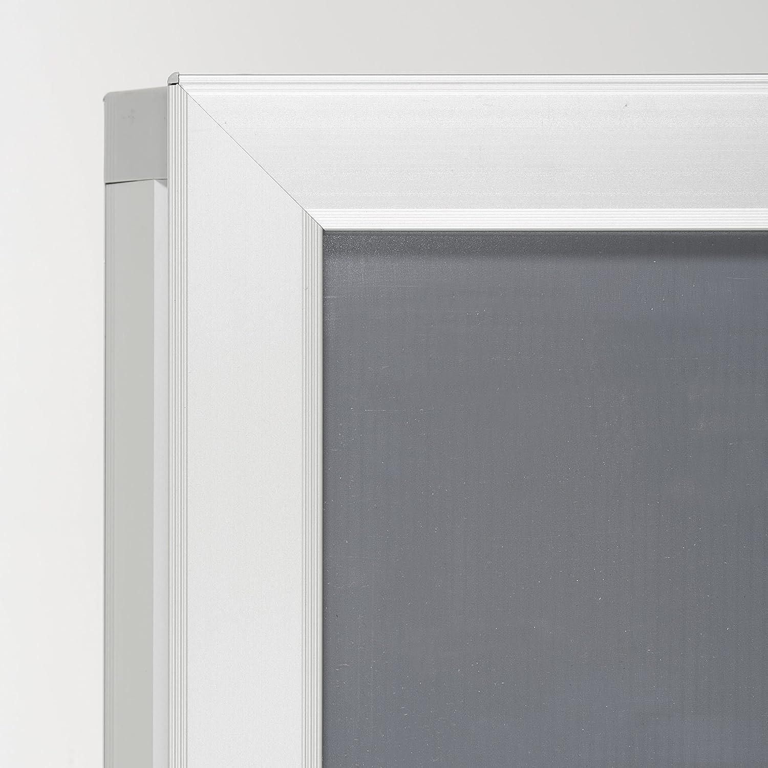 Slide-in A Frame Display Advertising Menu Board, 30x40 Inch Poster Size, Sidewalk Sign, Silver