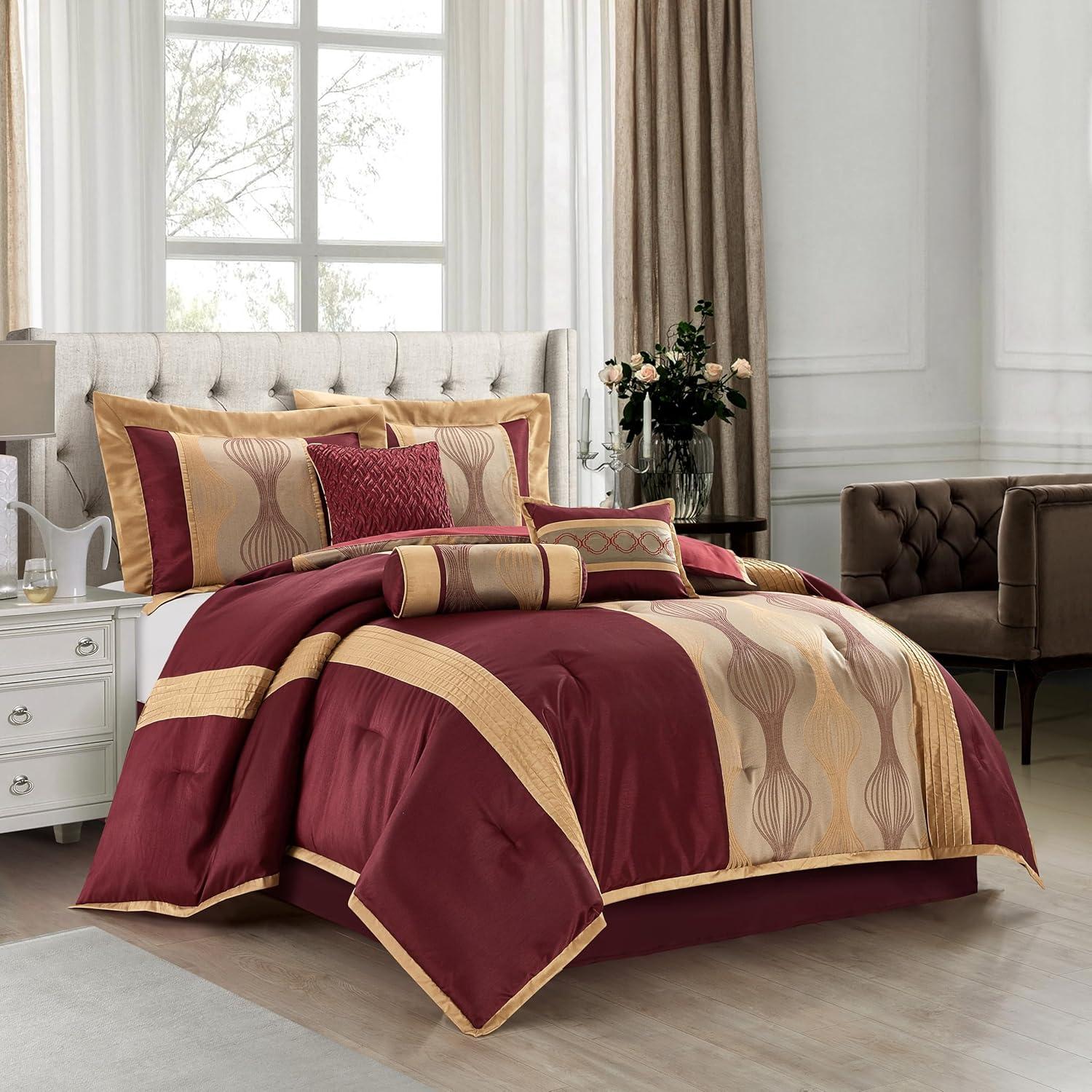 Kath 7 Piece Microfiber Modern & Contemporary Comforter Set