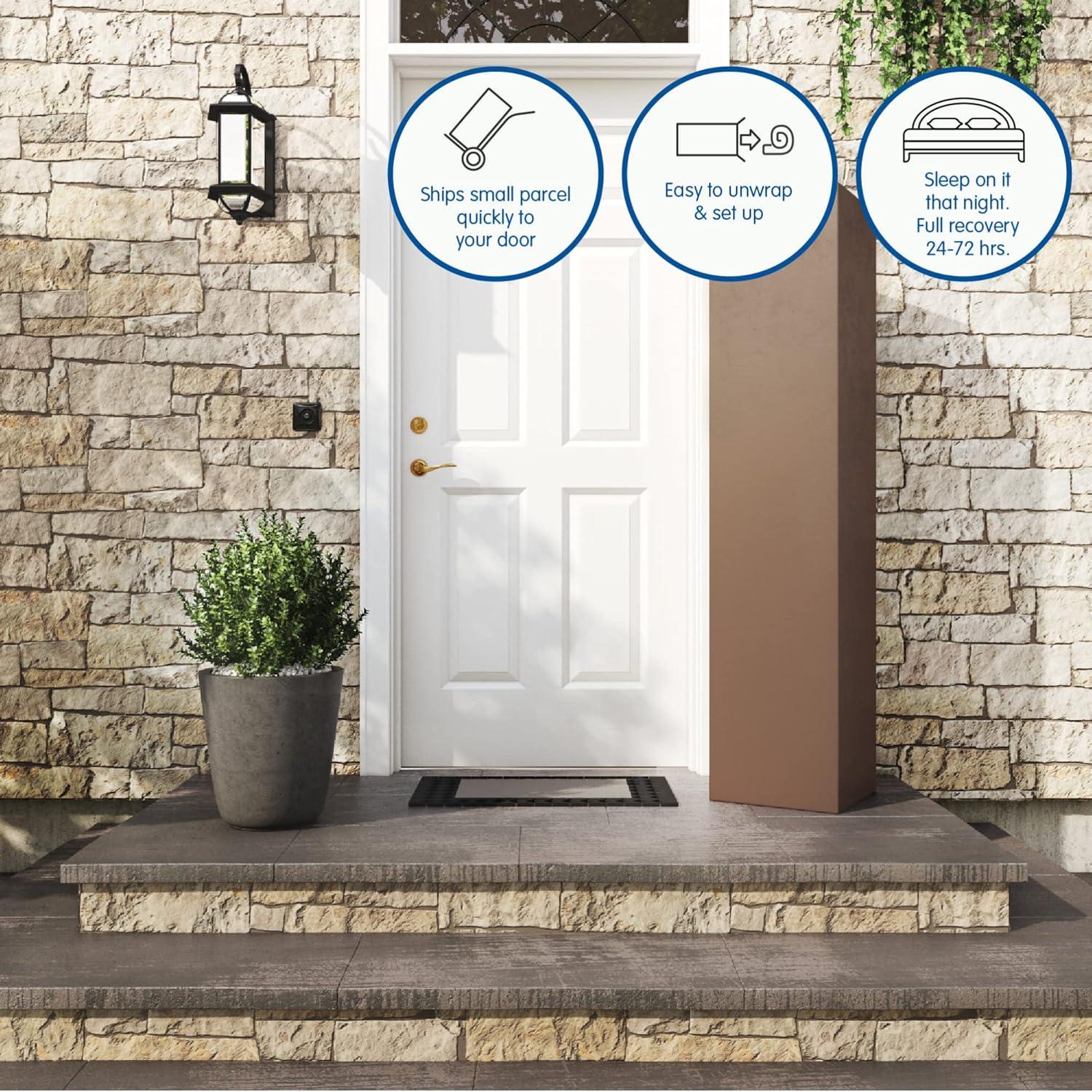 Vibe Quilted Hybrid Mattress, 12-Inch Innerspring and Pillow Top Gel Memory Foam Mattress, CertiPUR-US Certified Bed in a Box, Full