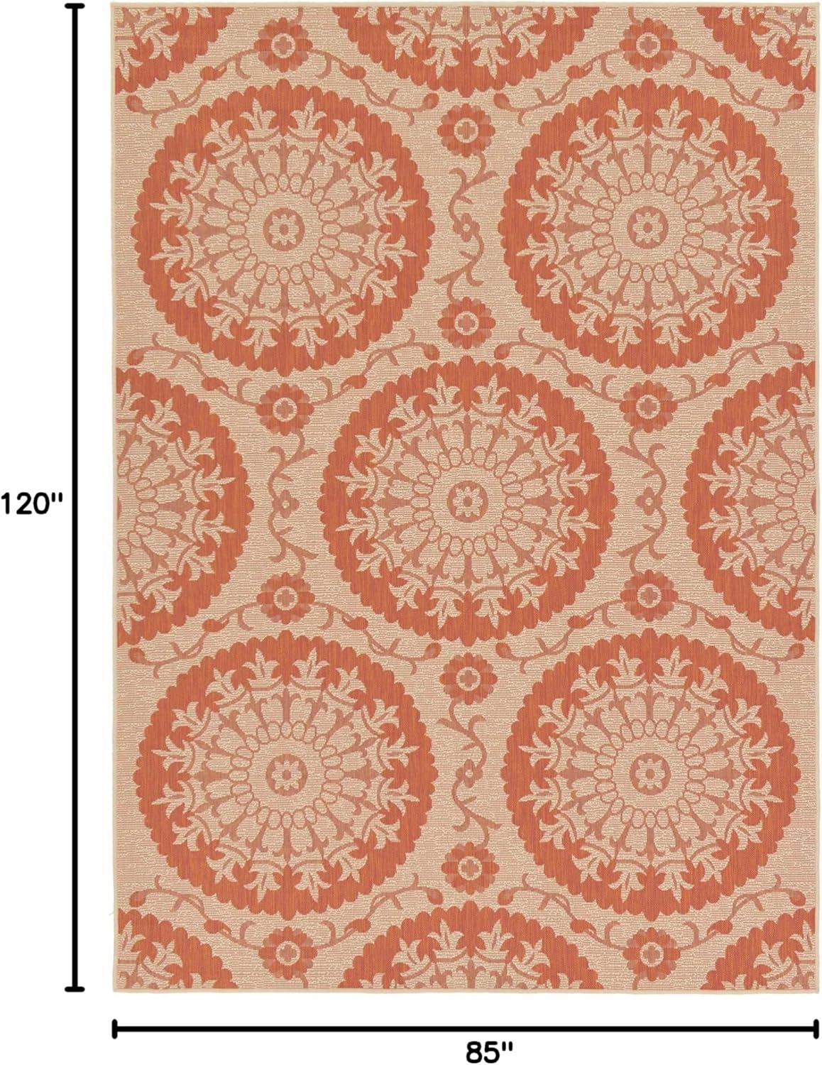 Terracotta Mirage Flat-Woven Reversible Outdoor Rug 7' x 10'