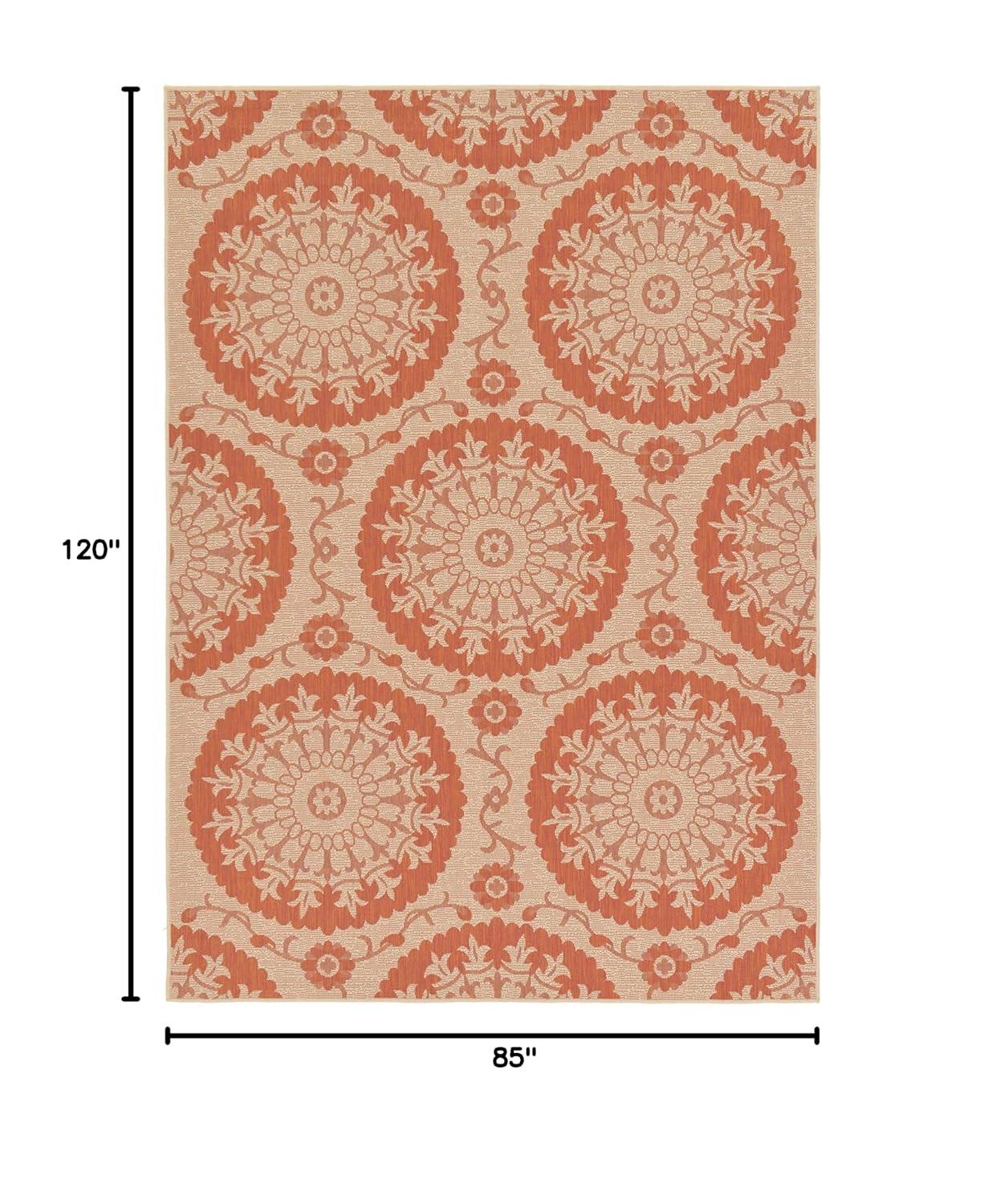 Terracotta Mirage Flat-Woven Reversible Outdoor Rug 7' x 10'