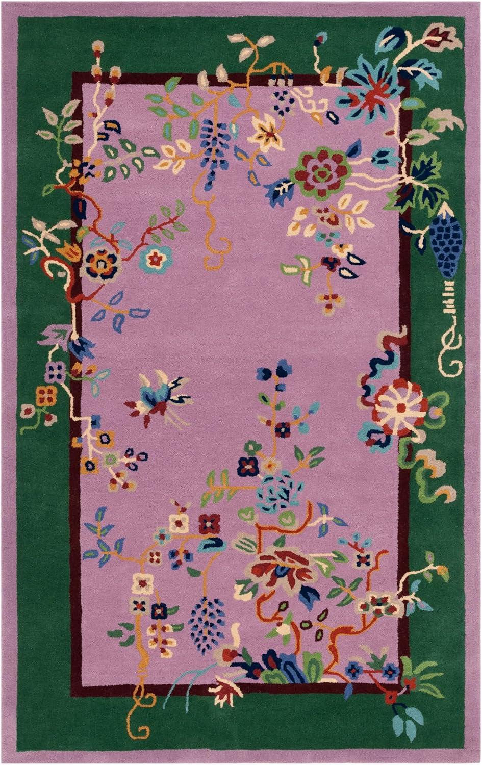 SAFAVIEH Metro Louise Floral Area Rug, Purple/Green, 3' x 5'