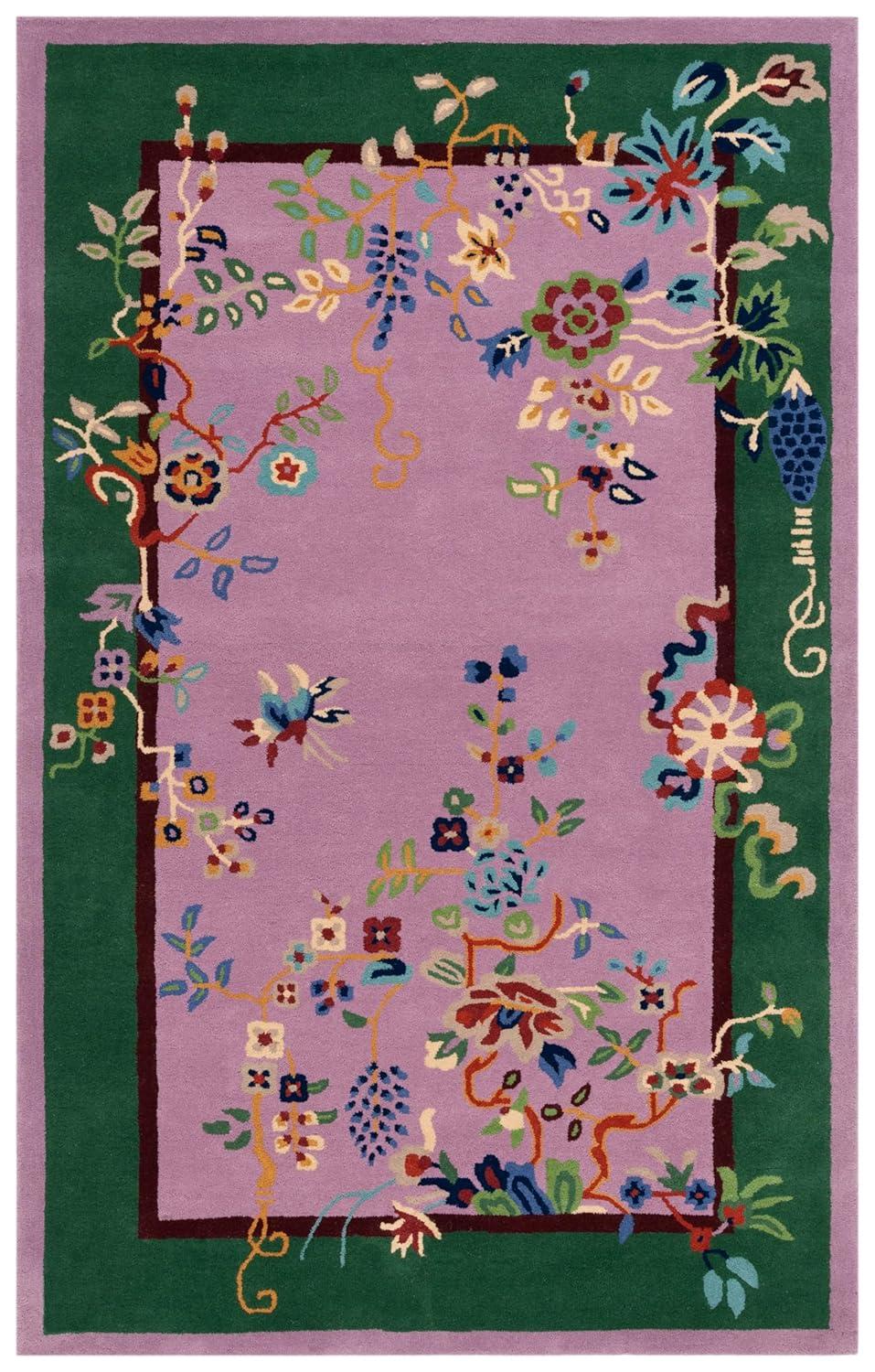 SAFAVIEH Metro Louise Floral Area Rug, Purple/Green, 3' x 5'