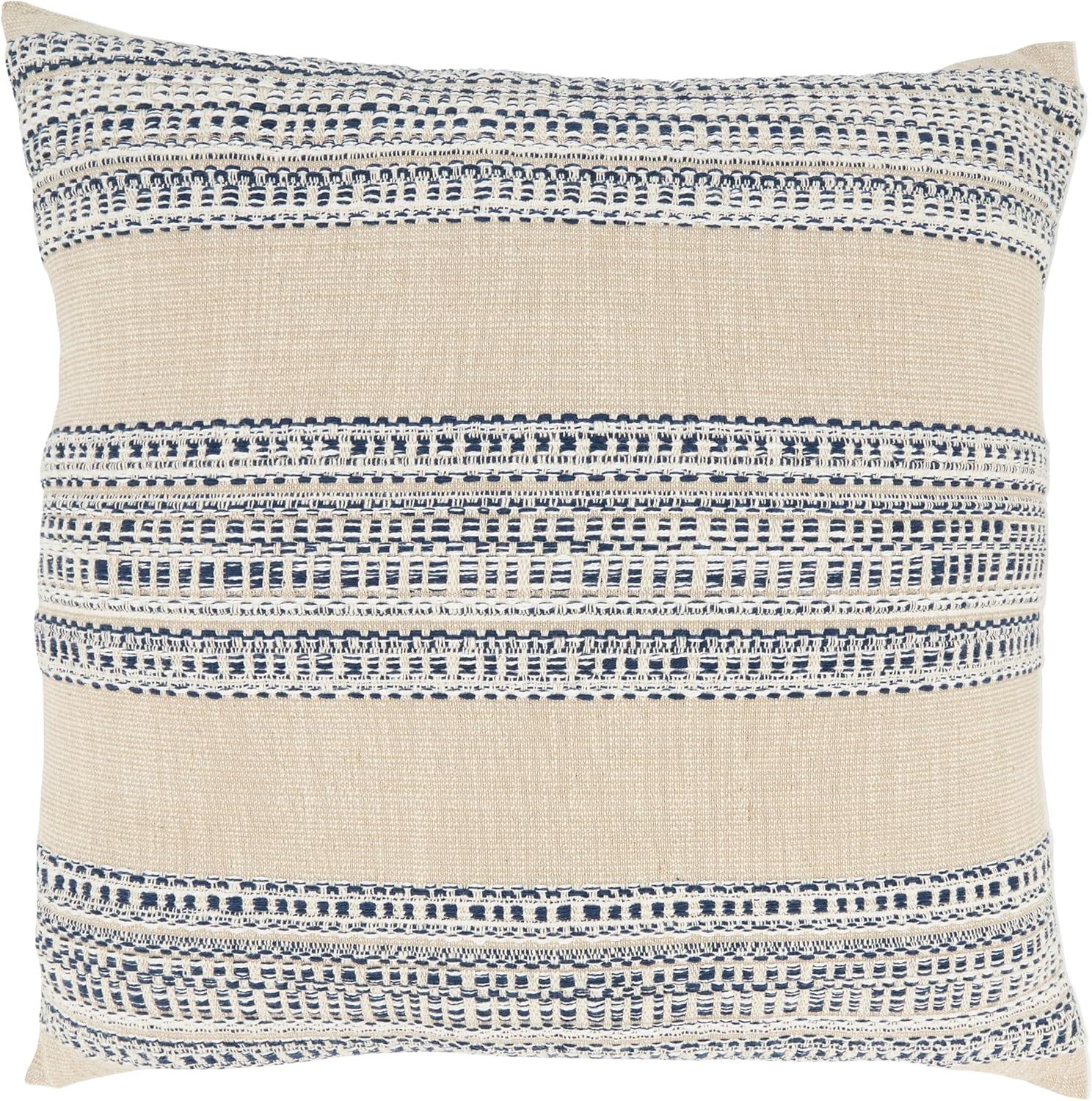 Classic Charm Striped Poly Filled Throw Pillow