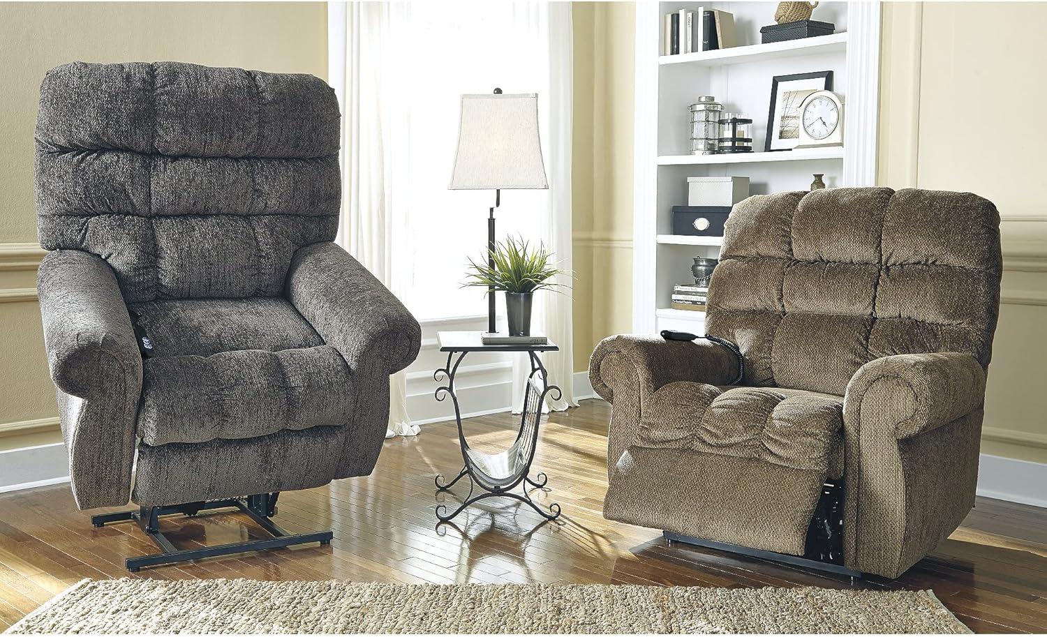 Ernestine Slate Gray Metal Power Lift Recliner