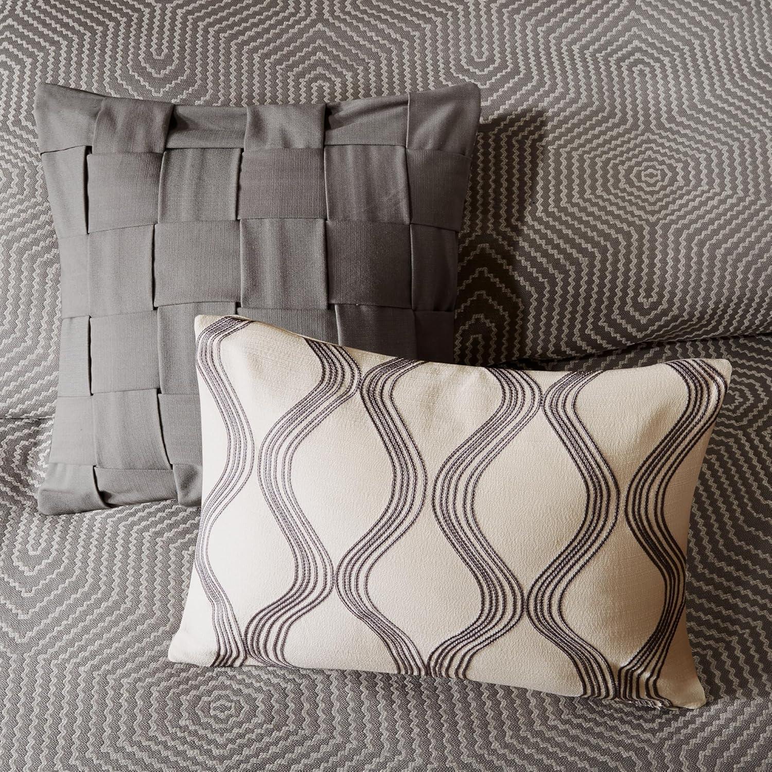 Madison Park Signature Shades of Grey Textured Comforter Set