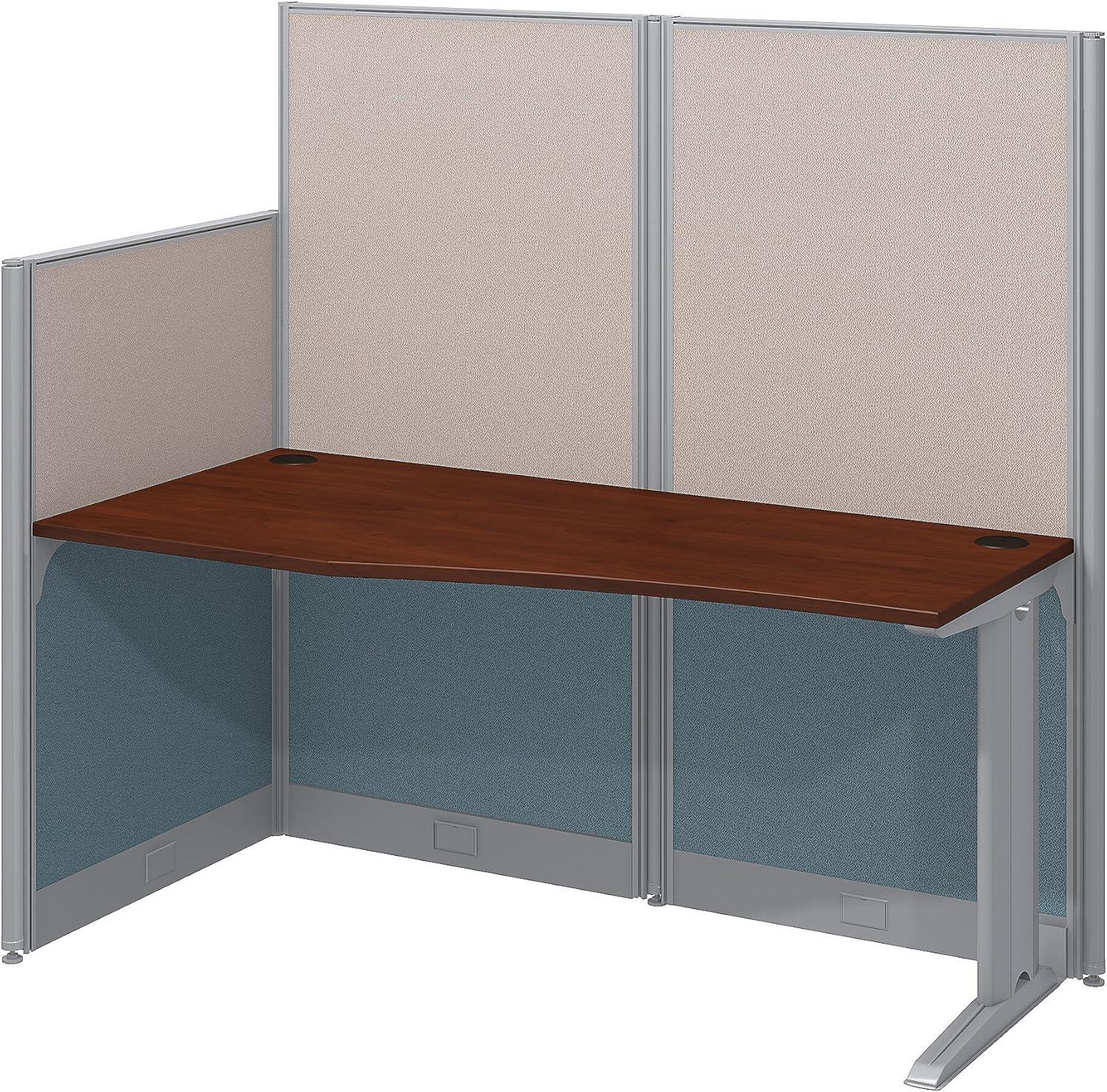 Office In An Hour L-Shaped 1 Person Cubicle with Cable Management