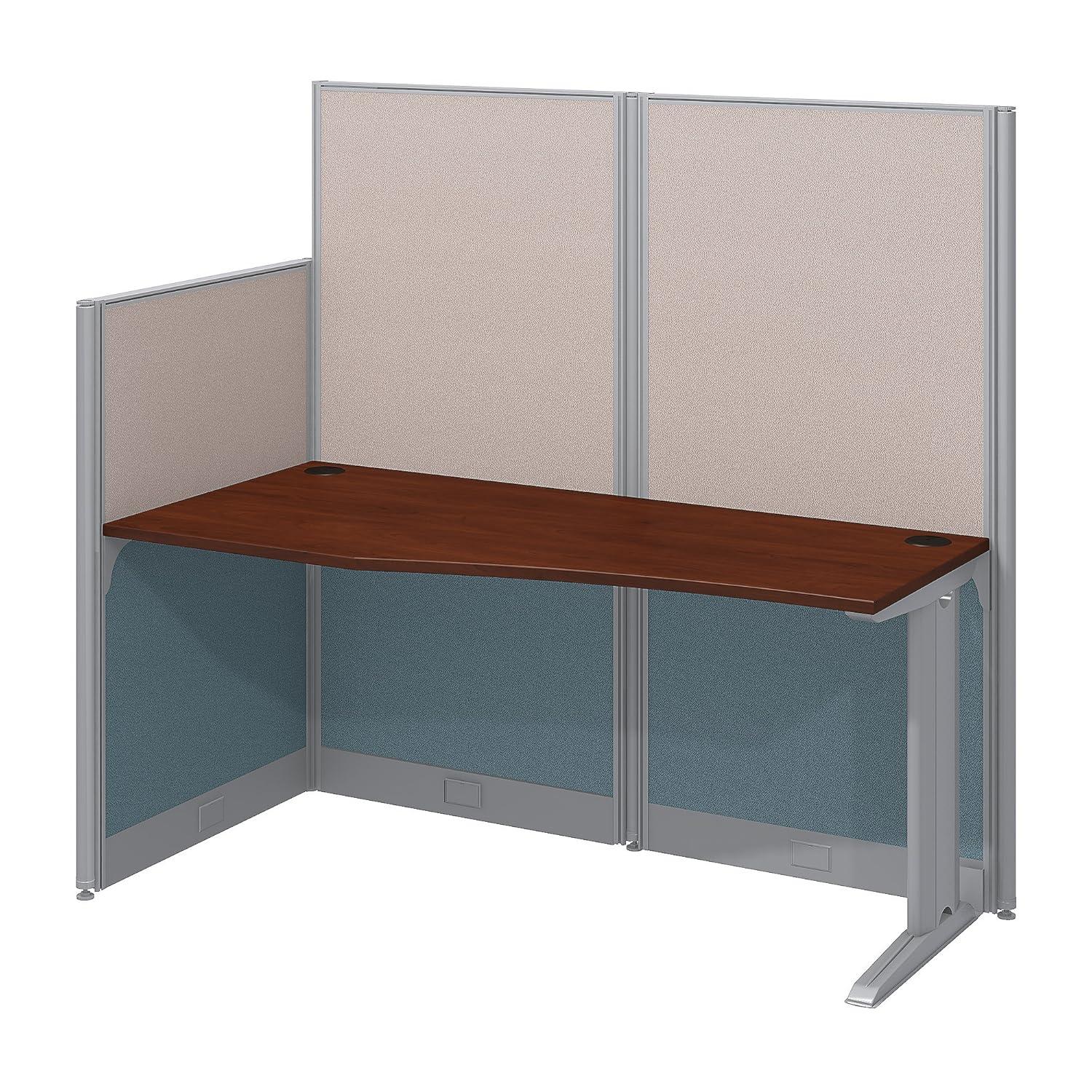 Office In An Hour L-Shaped 1 Person Cubicle with Cable Management