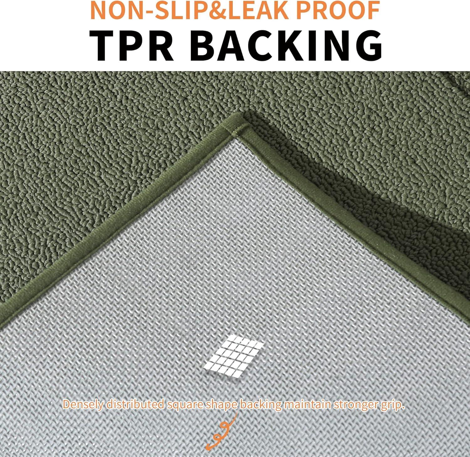 Hokku Designs Machine Washable Non-Skid Kitchen Mat 2 Pieces