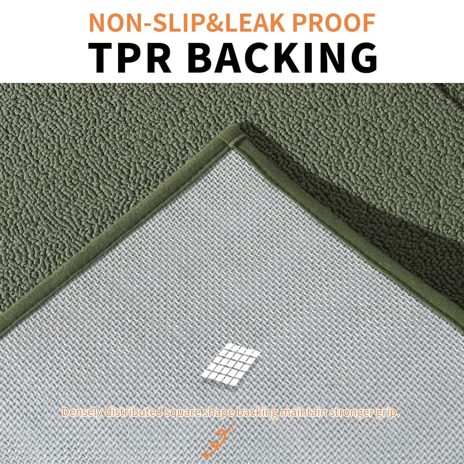 Hokku Designs Machine Washable Non-Skid Kitchen Mat 2 Pieces