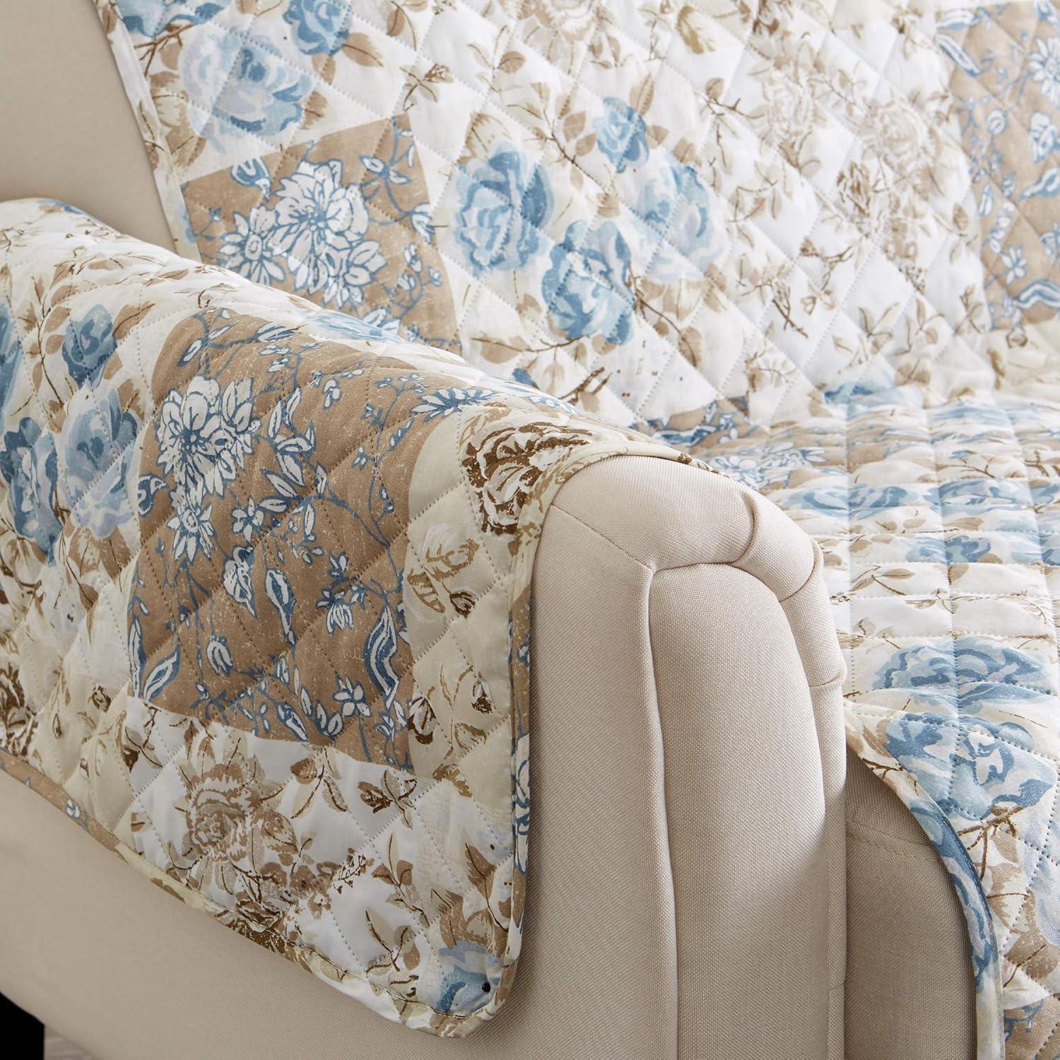 Great Bay Home Floral Patchwork Reversible Furniture Protector