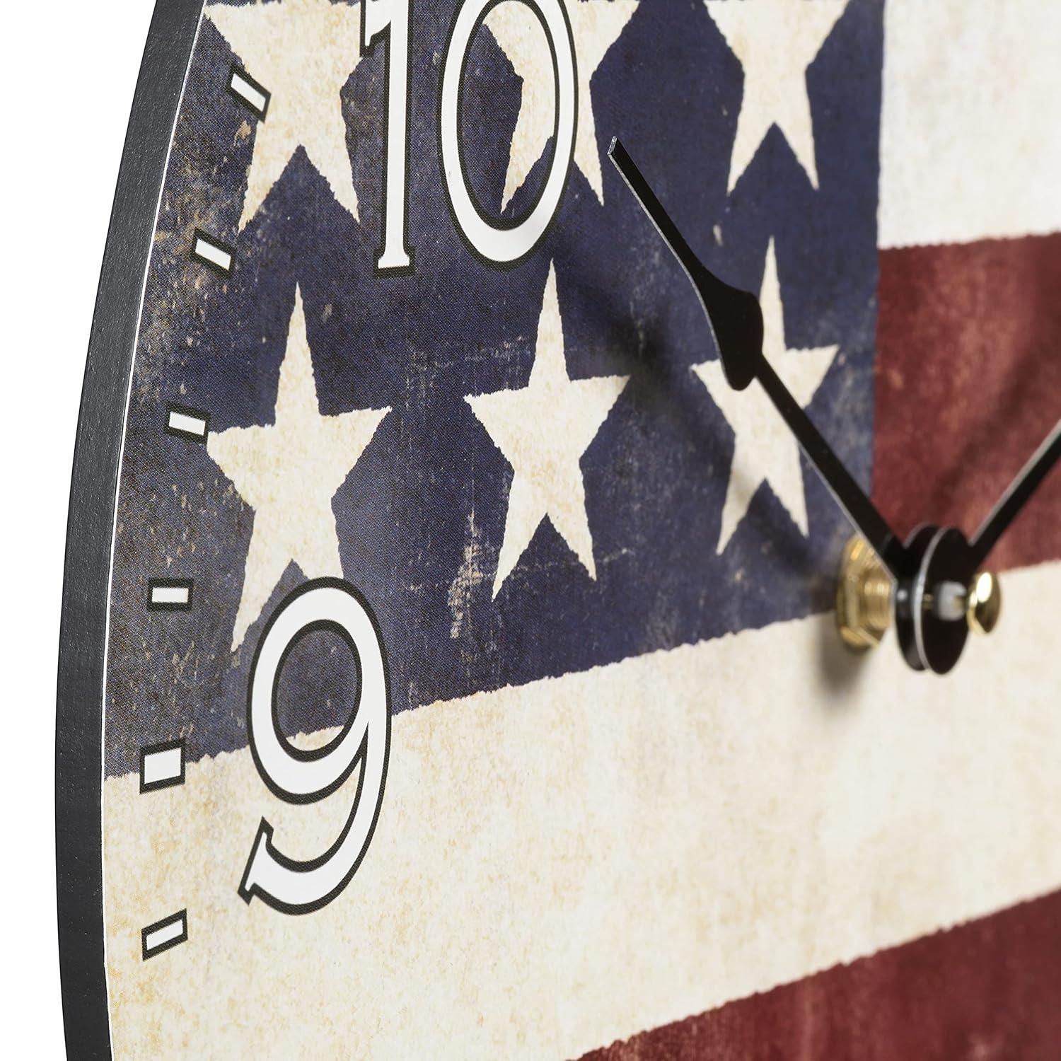 La Crosse Technology Americana Quartz Wood Wall Clock