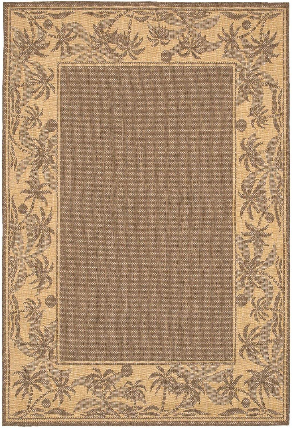 Couristan 5.75' x 9' Beige Island-Inspired Rectangular Area Throw Rug