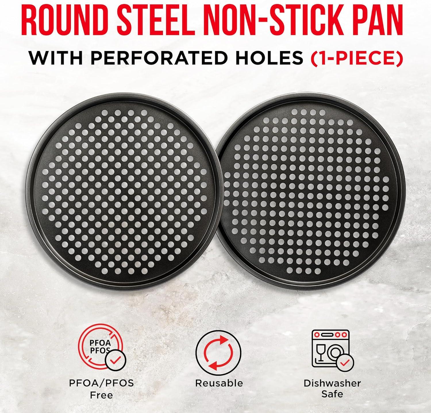 Bakken- Swiss Non-Stick Pizza Pan with Holes