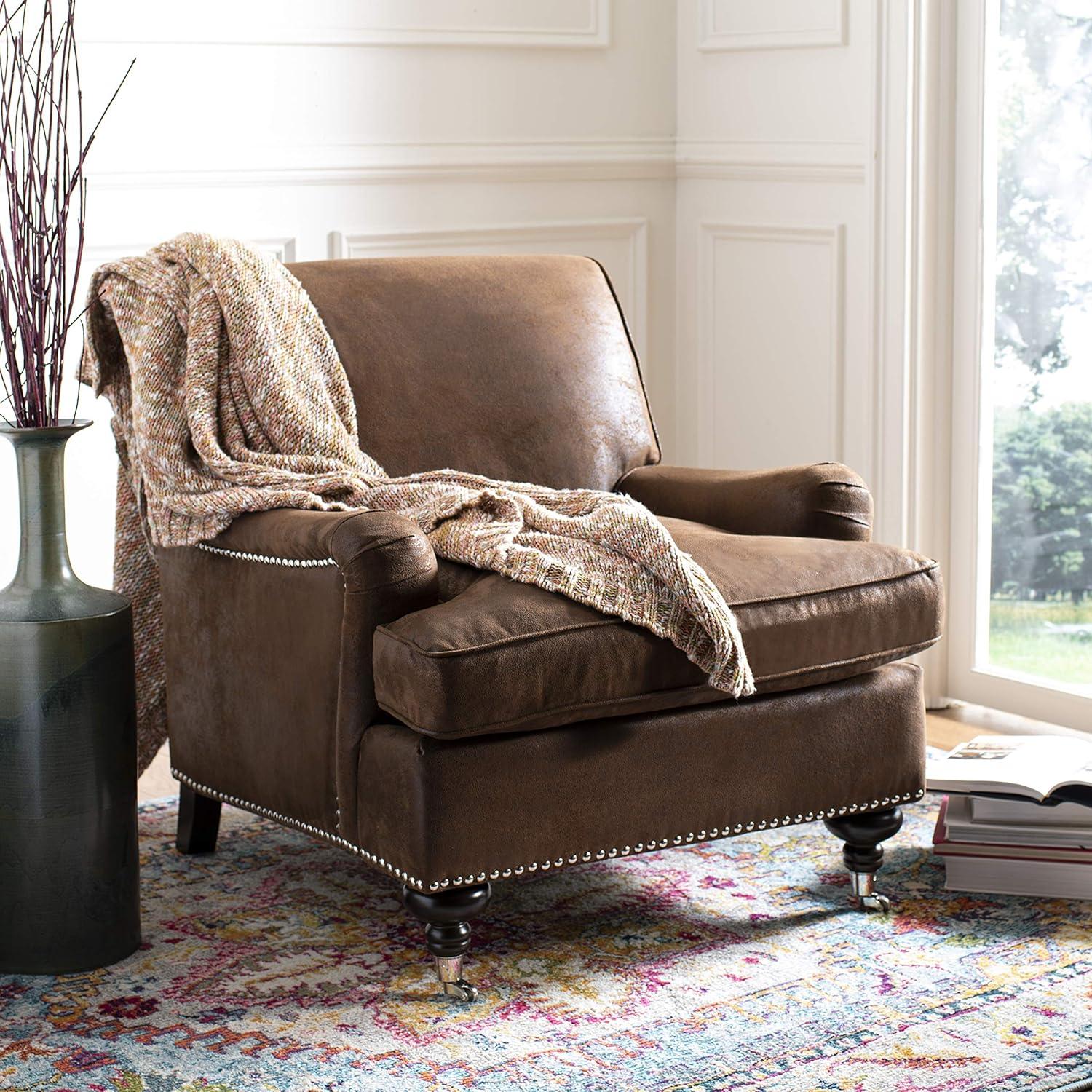 Chloe Club Chair - MCR4571 - Brown - Safavieh