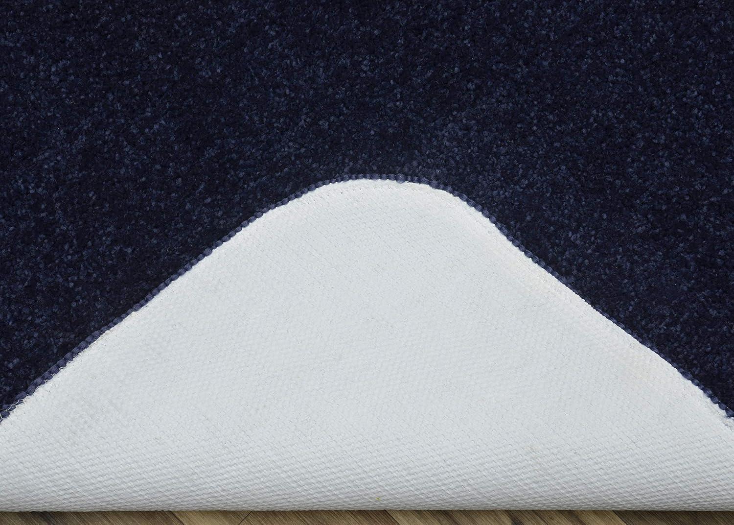 17"x24" Gramercy Washable Bath Rug Navy - Garland Rug: Non-Slip, Tufted, Quick-Dry Bath Mat