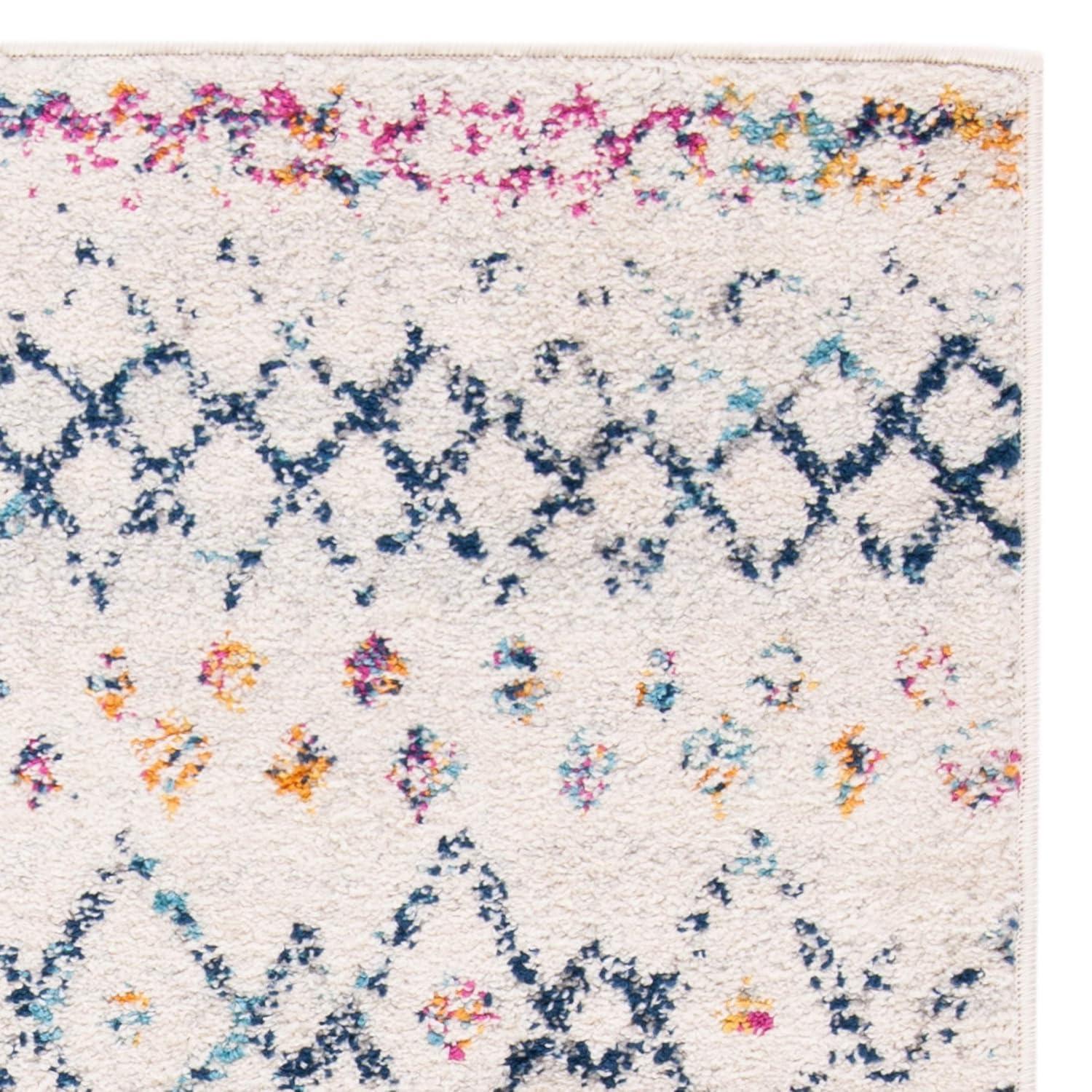 Madison 700 MAD798 Power Loomed Indoor Area Rug - Ivory/Dark Blue - 6'7"x6'7" - Safavieh
