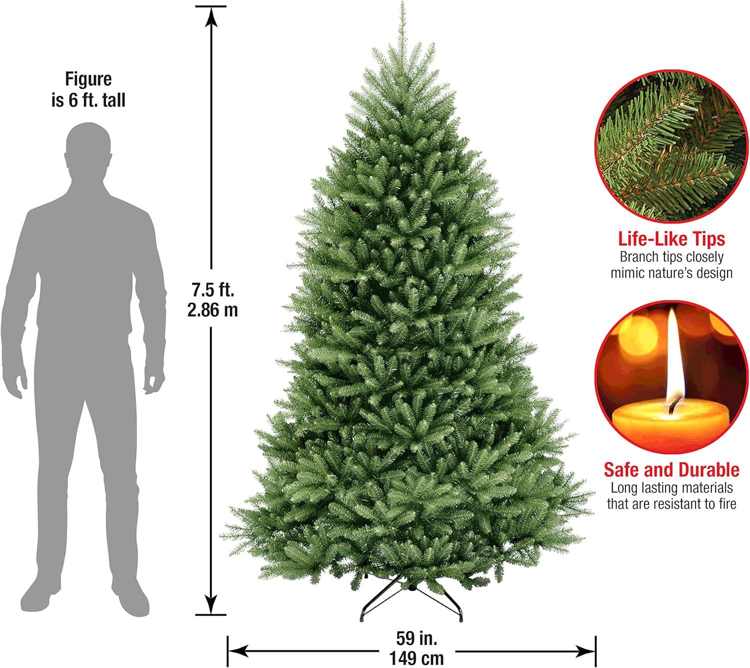 7 1/2' Tree con Bisagras de Abeto Dunhill