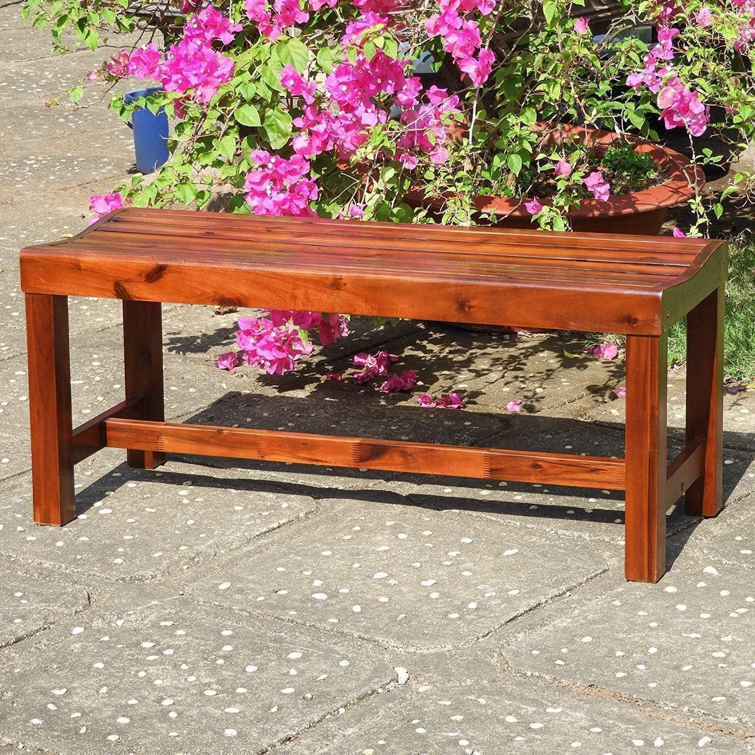 42-inch Backless Bench with Contoured Seat