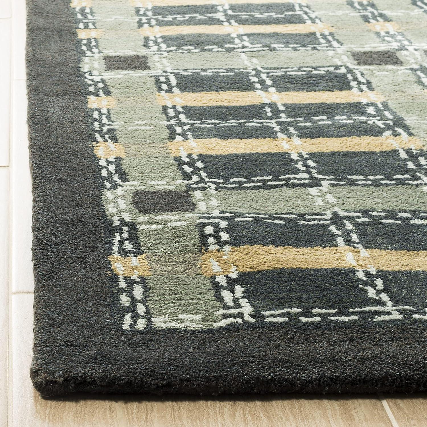 SAFAVIEH Martha Stewart Thalia Colorweave Plaid Area Rug, Wrought Iron Navy, 5' x 8'
