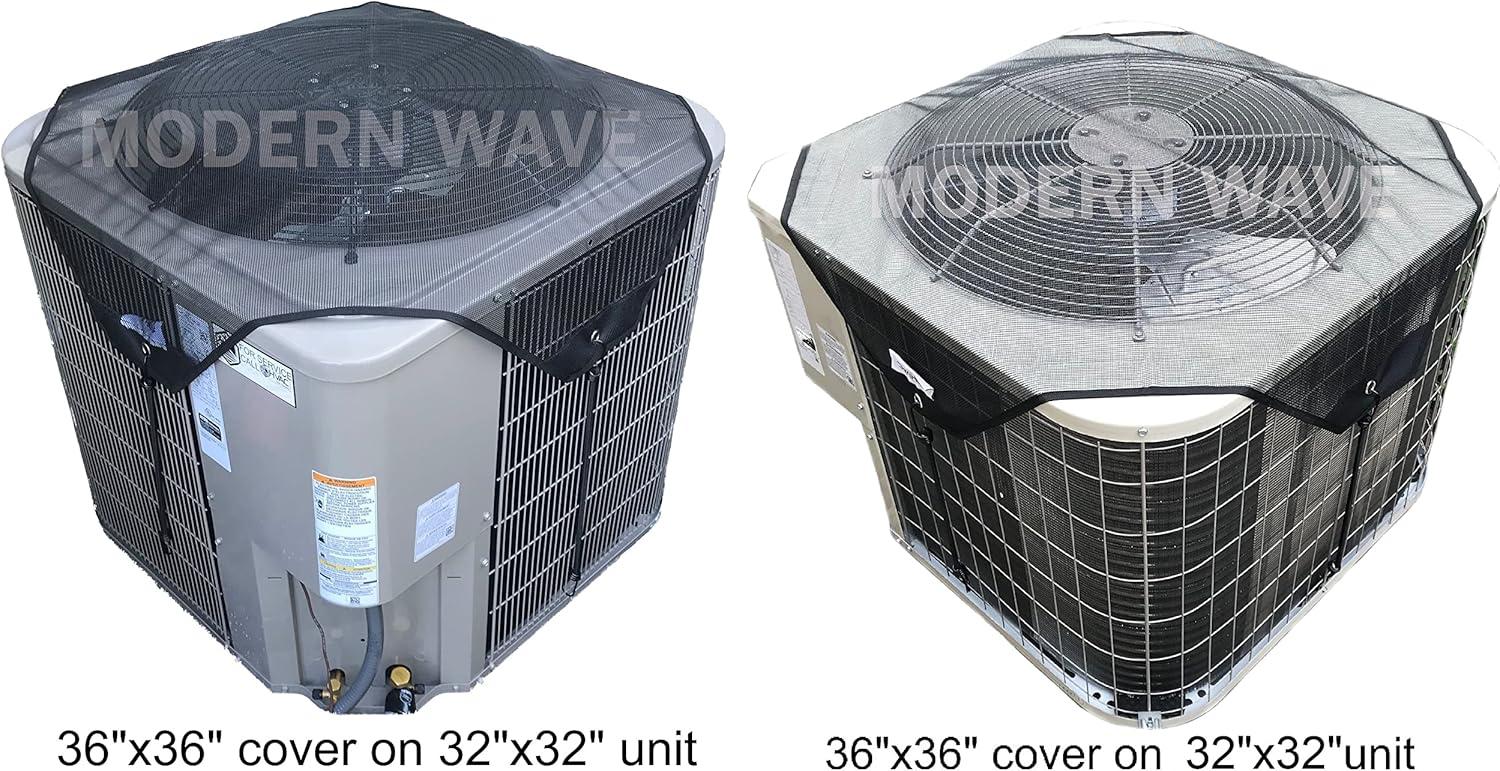 36" x 36" Black Mesh Air Conditioner Cover for Outdoor Units