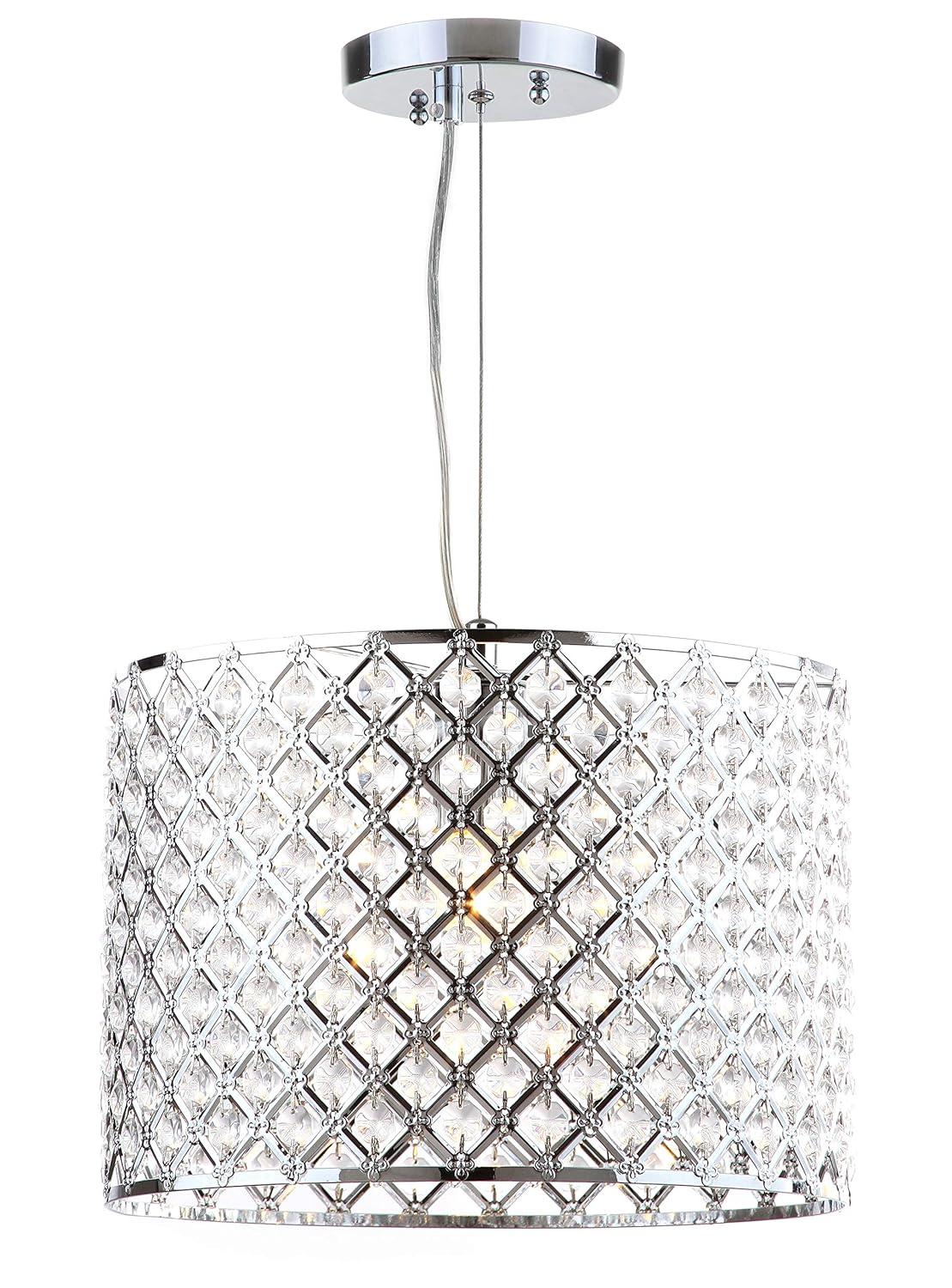 Silva Diamond Chandelier - LIT4444 - Clear/Chrome - Safavieh
