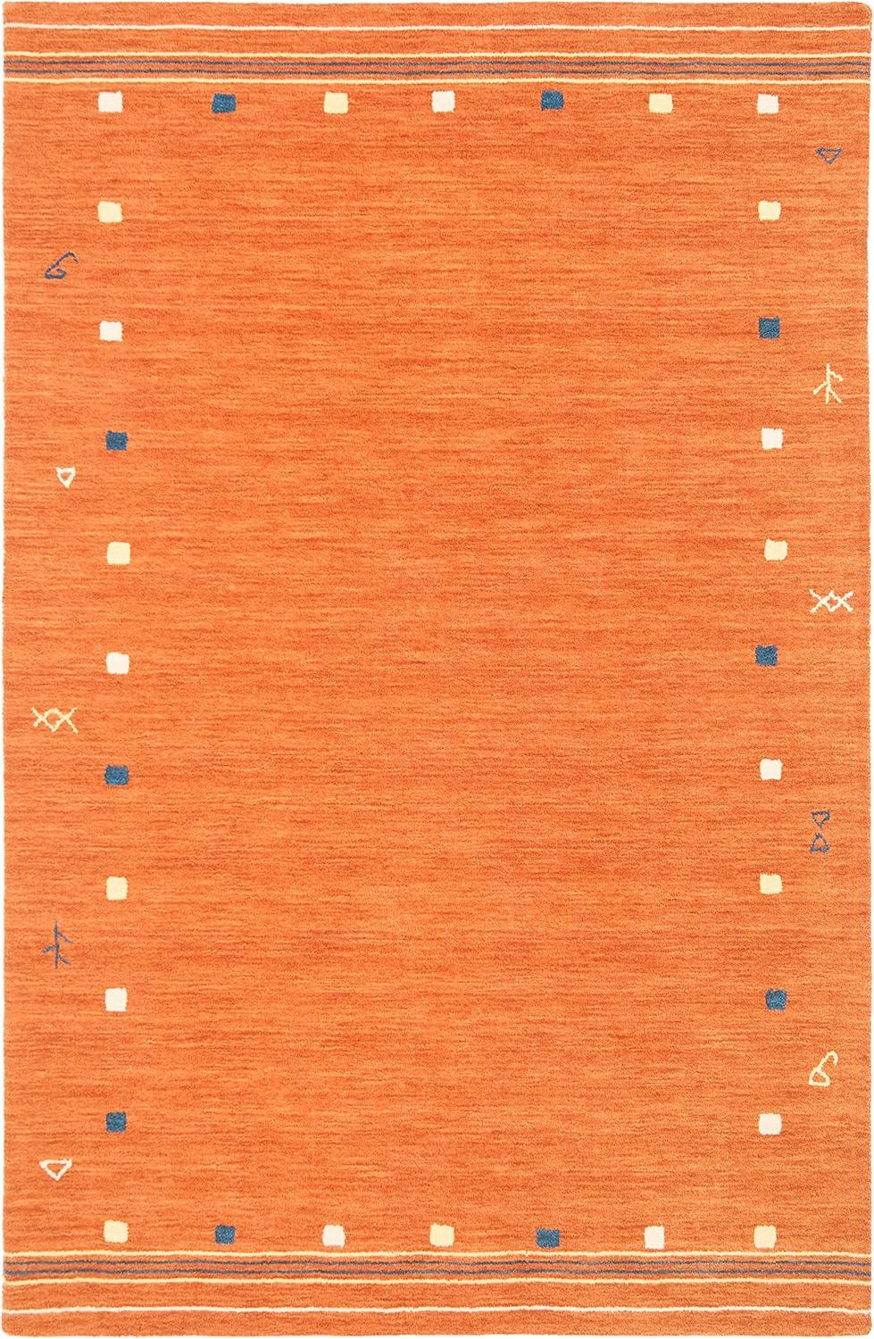 SAFAVIEH Himalaya Charmaine Solid Wool Area Rug, Blue, 6' x 9'