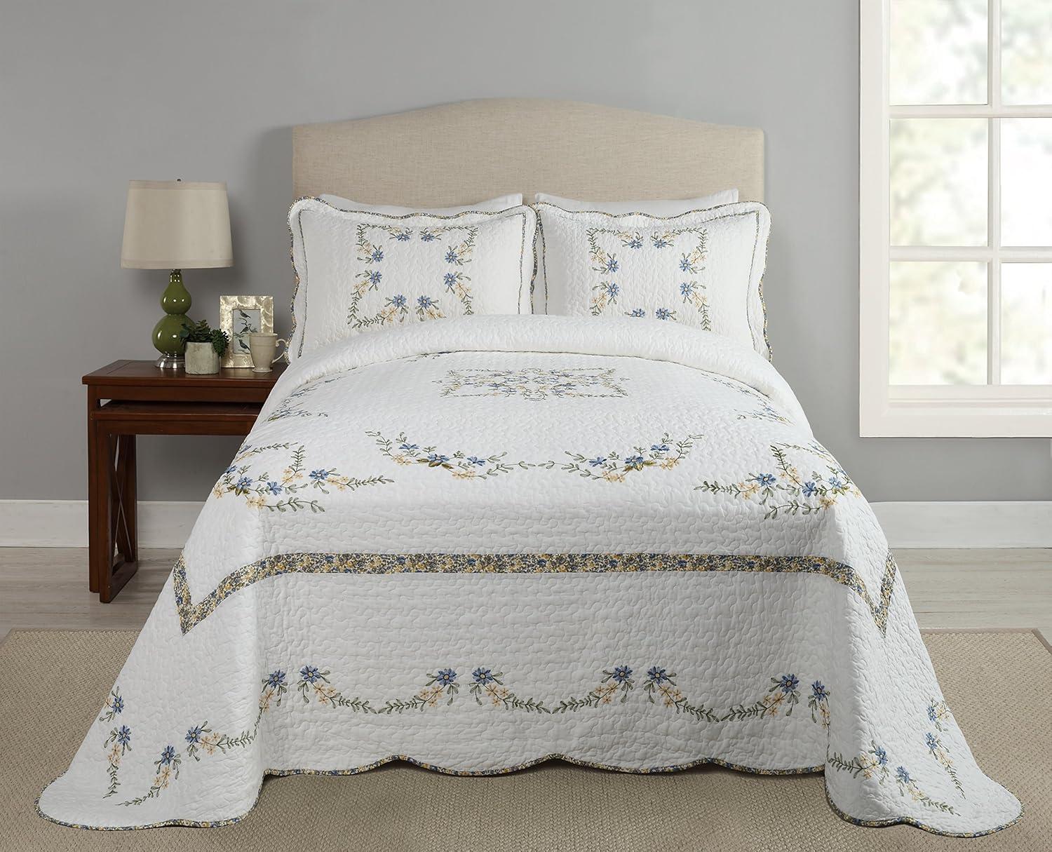 Heather Traditional Cotton Floral Quilt